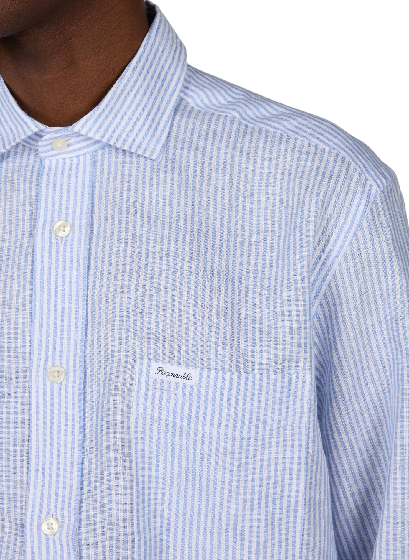 Linen shirt FACONNABLE Blue