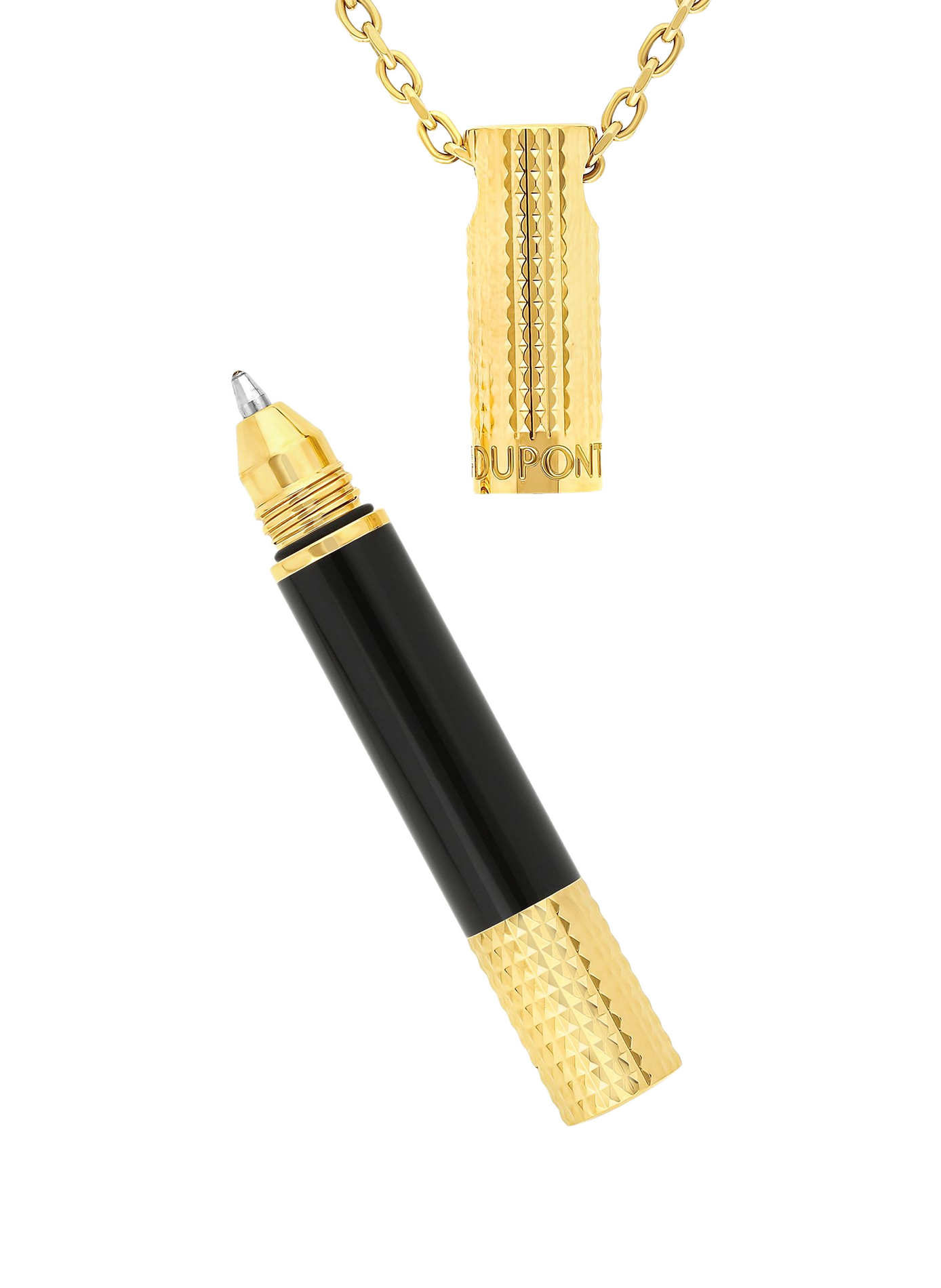 Mini ballpoint pen necklace S.T. DUPONT Golden