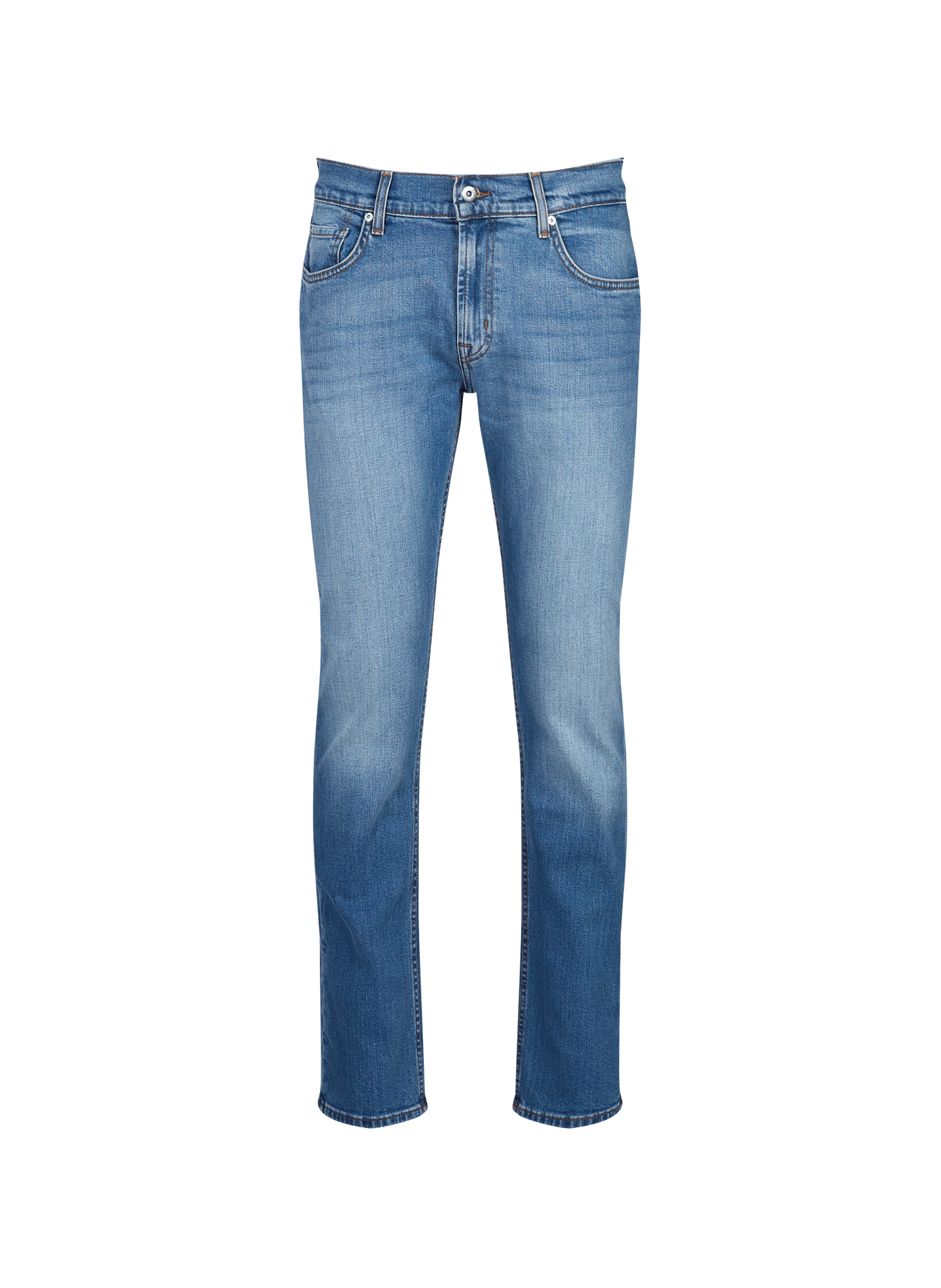 Straight-leg cotton-blend jeans 7 FOR ALL MANKIND Blue