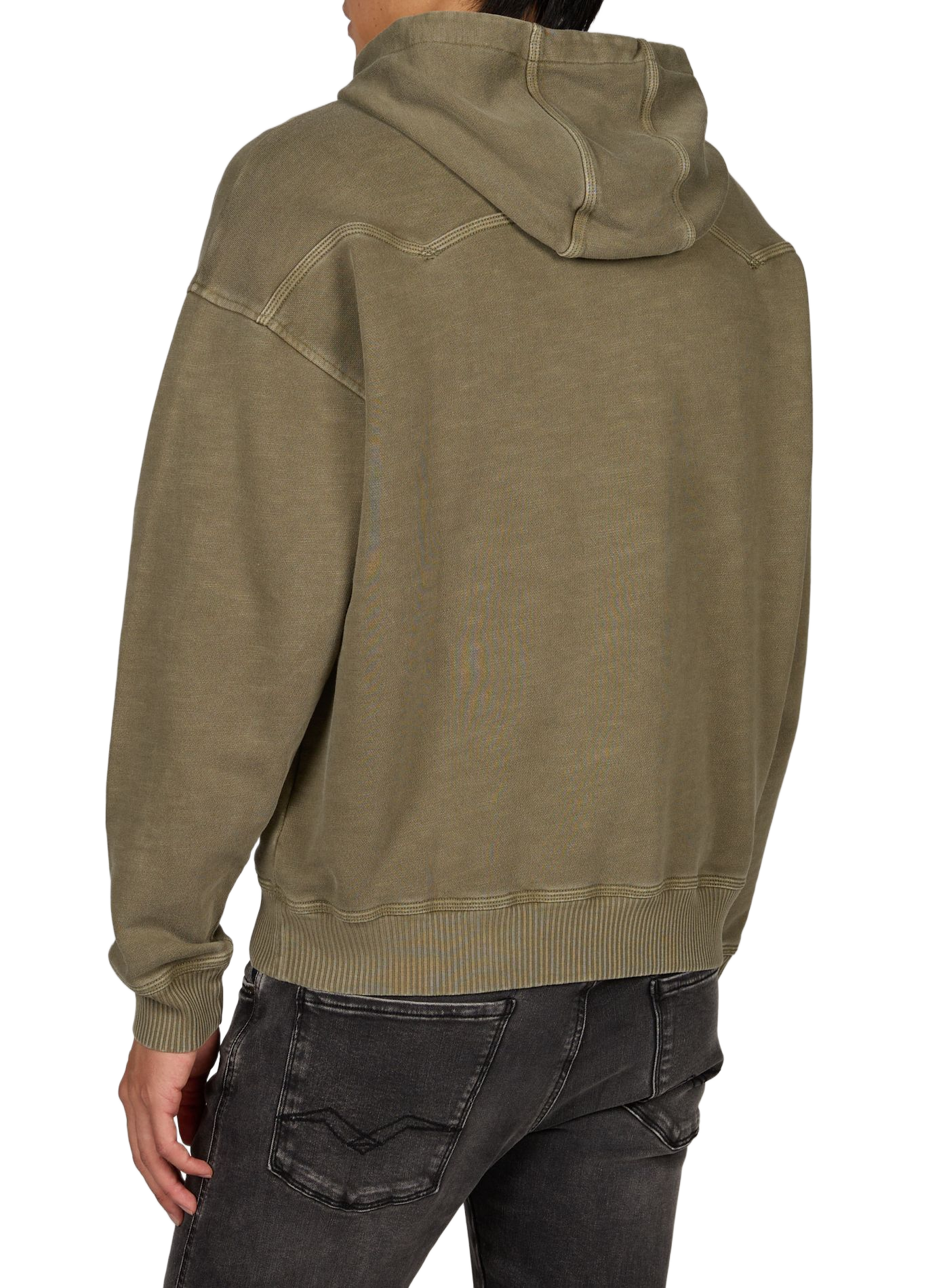 Sweatchirt droit à capuche en coton HUGO BLUE Vert