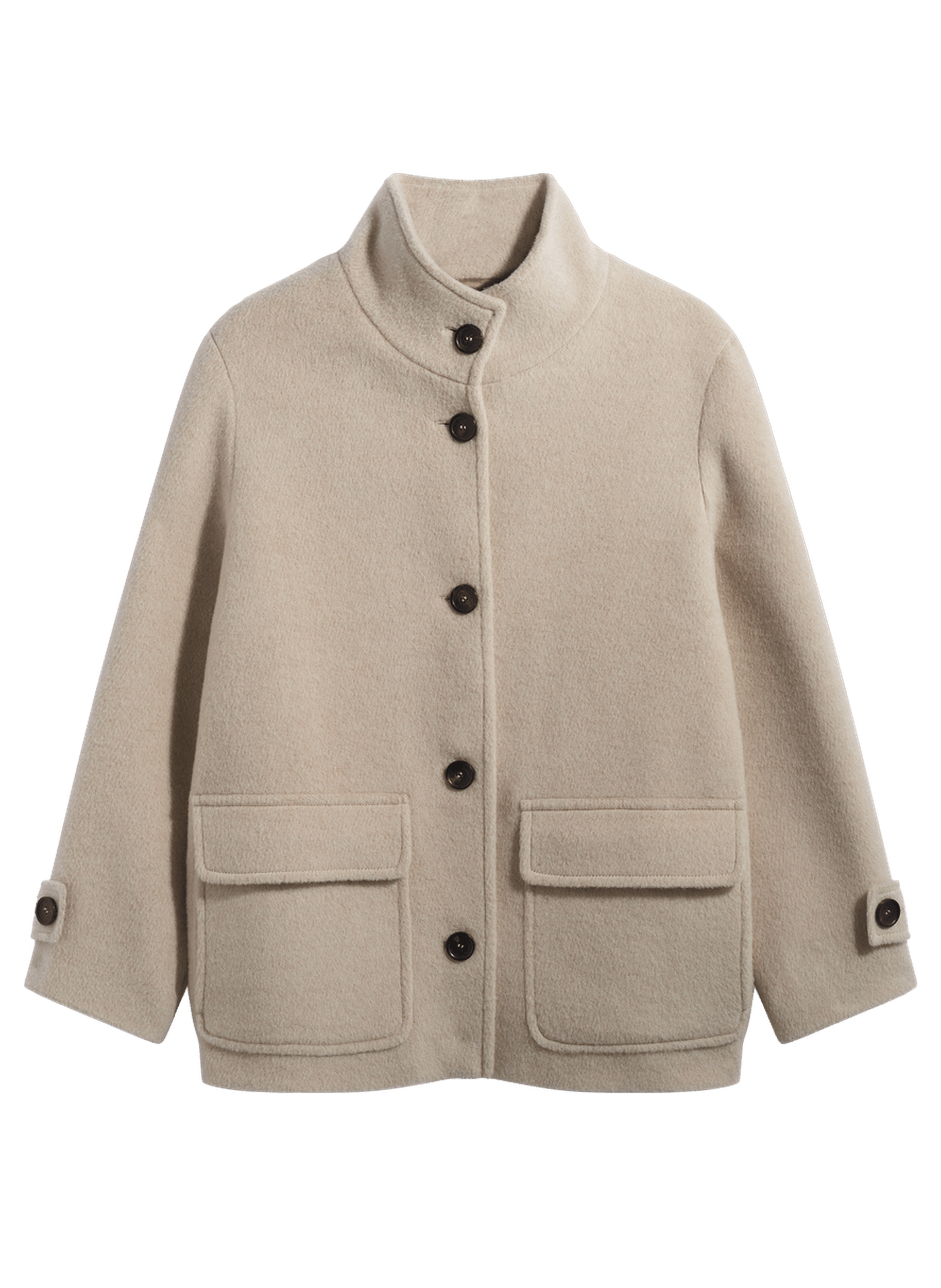 Manteau court en laine et alpaga - alay GERARD DAREL Beige