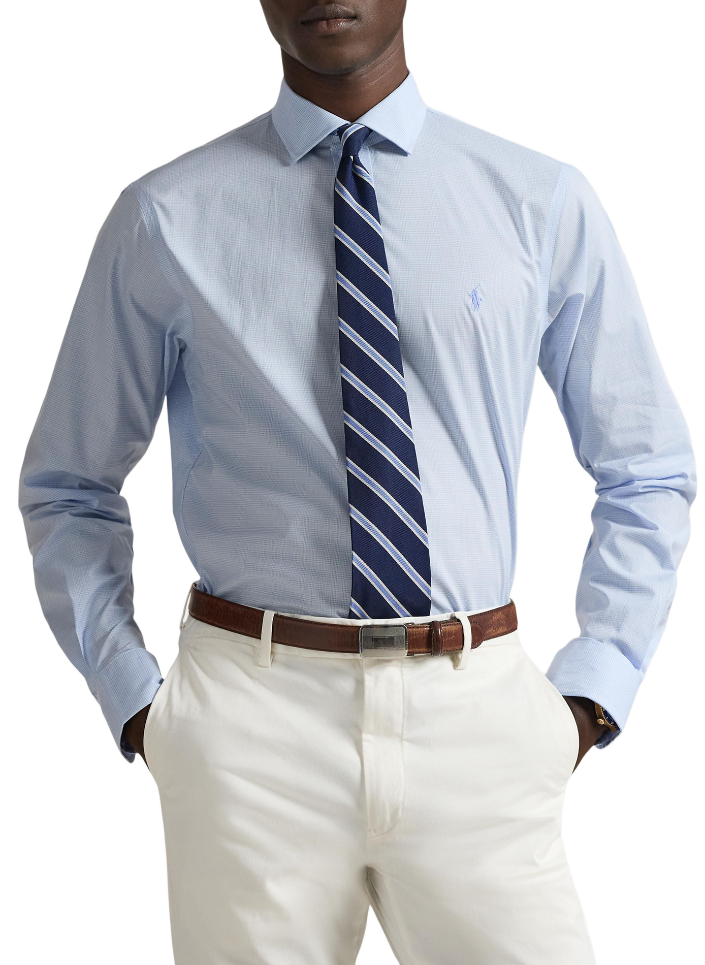 Chemise cintrée en coton POLO RALPH LAUREN Bleu