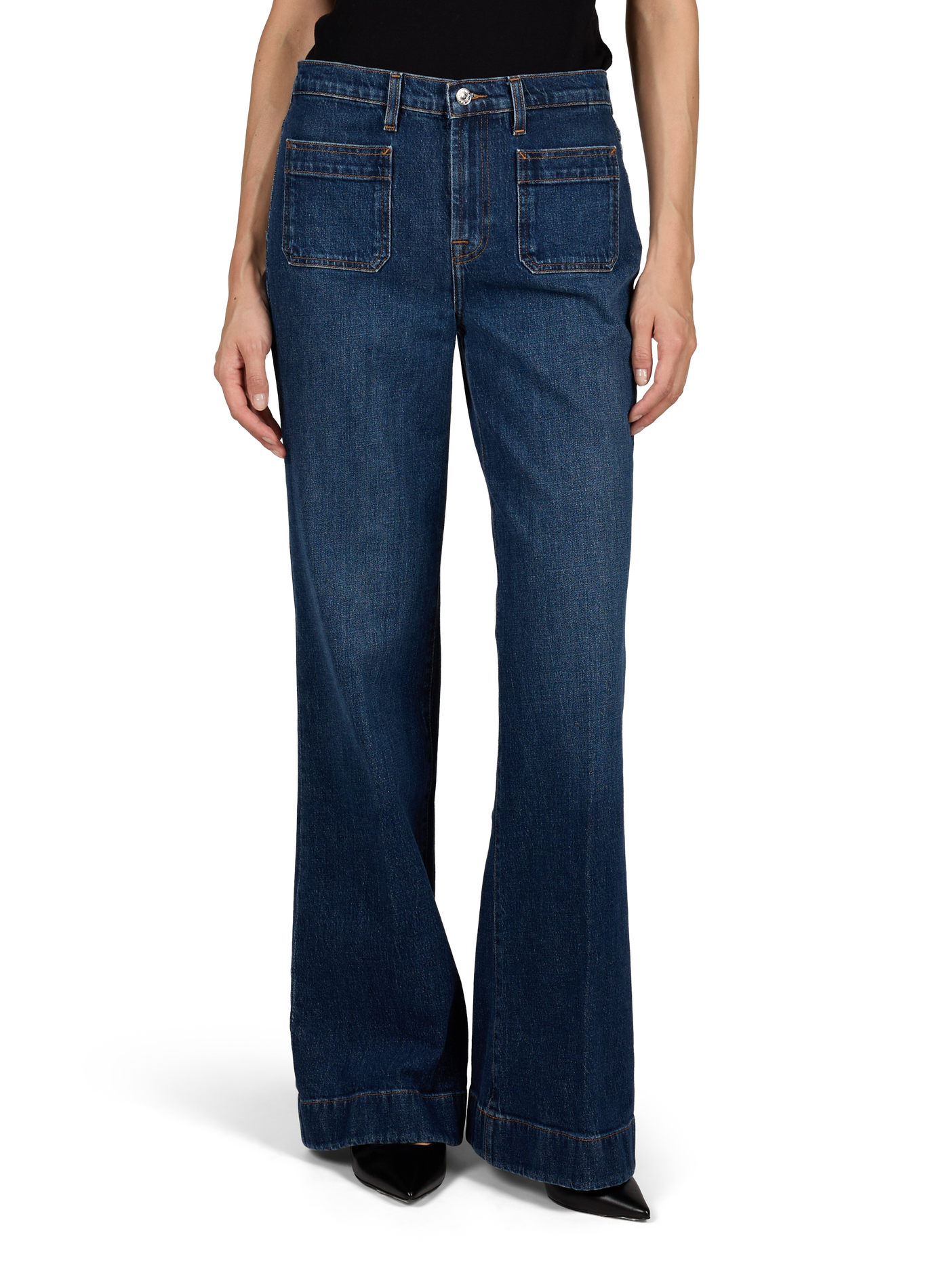 Wide cotton jeans 7 FOR ALL MANKIND Blue
