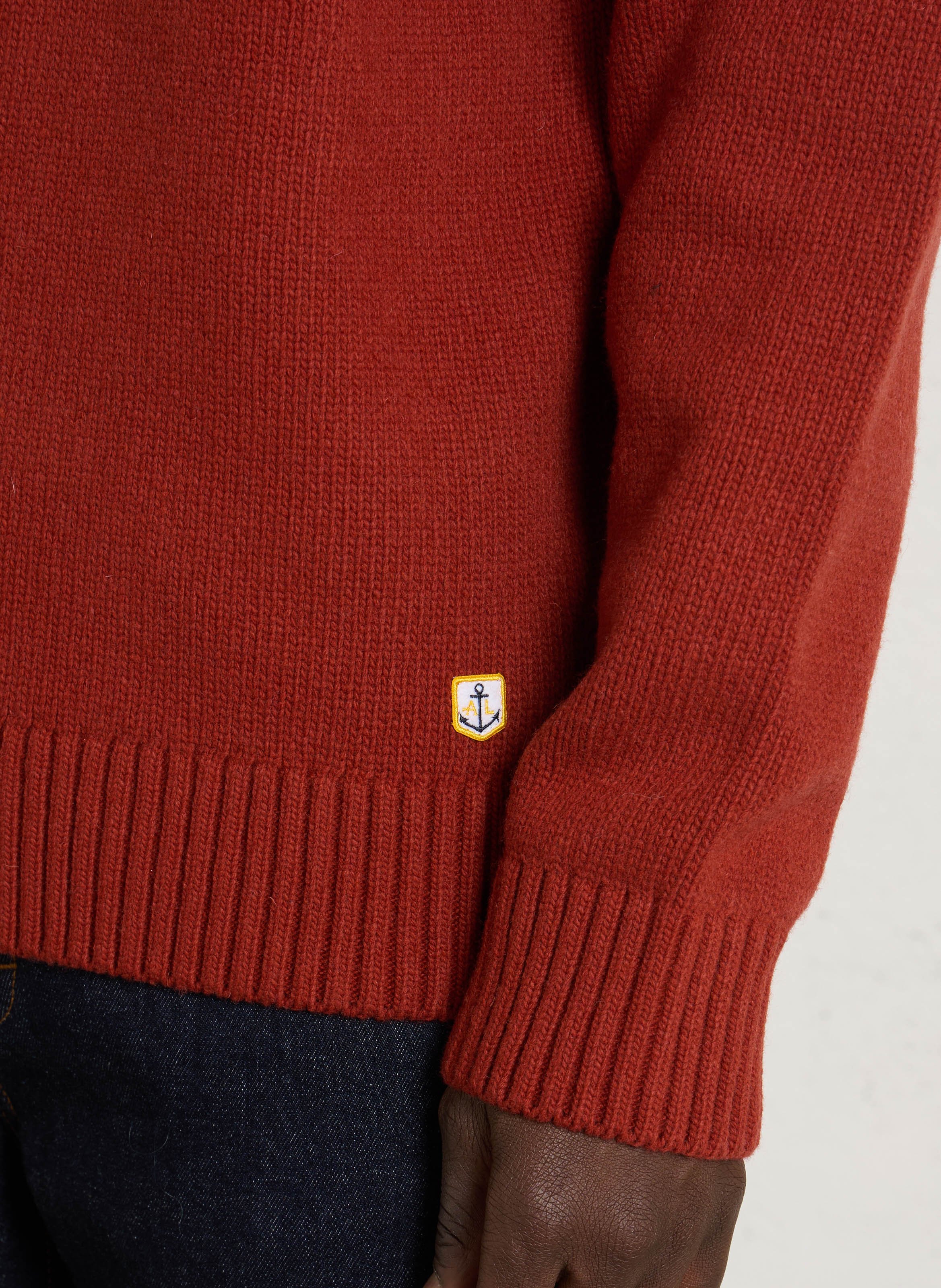 Gebreide coltrui van gemengde wol ARMOR-LUX Rood