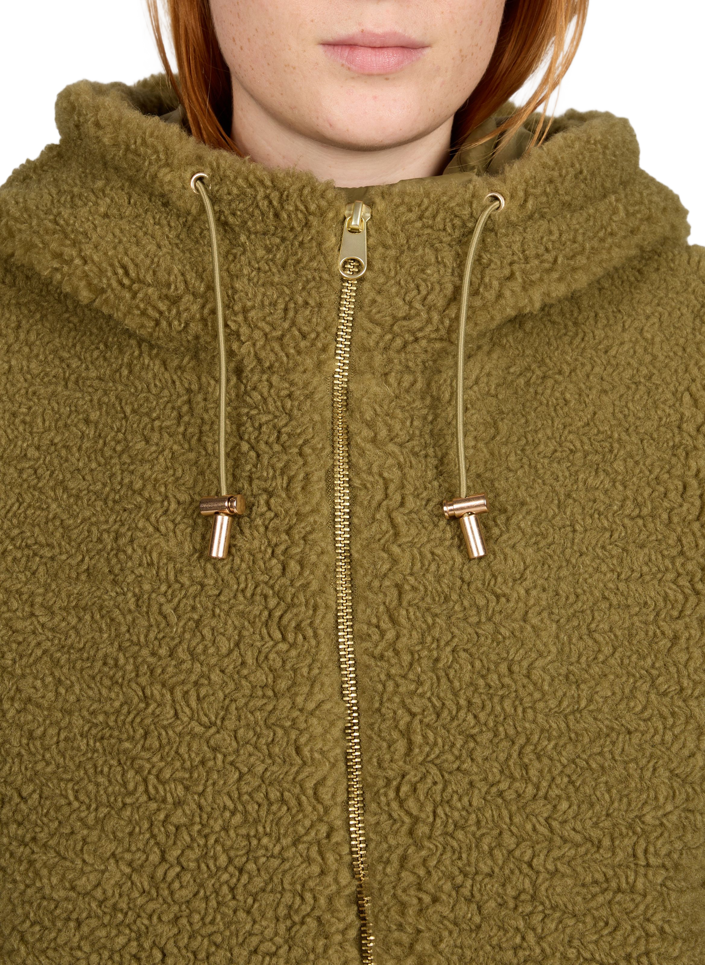 Teddyjas met gewatteerde voering | Groen VILA Dames
