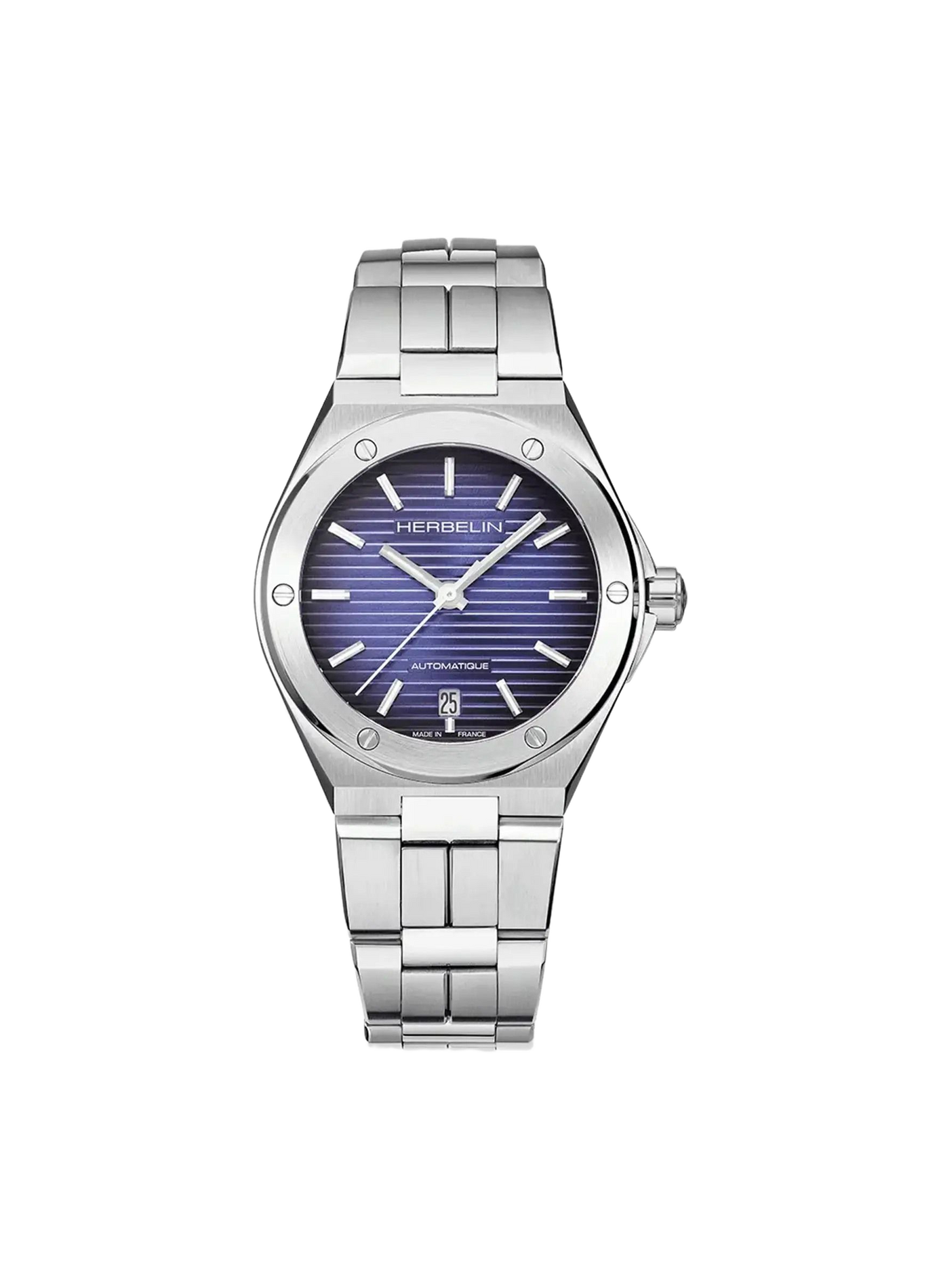 Automatikuhr aus Edelstahl Cap Camarat HERBELIN Blau