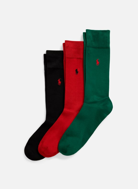 Set Of 3 High Cotton Socks Polo Ralph Lauren Men Printemps