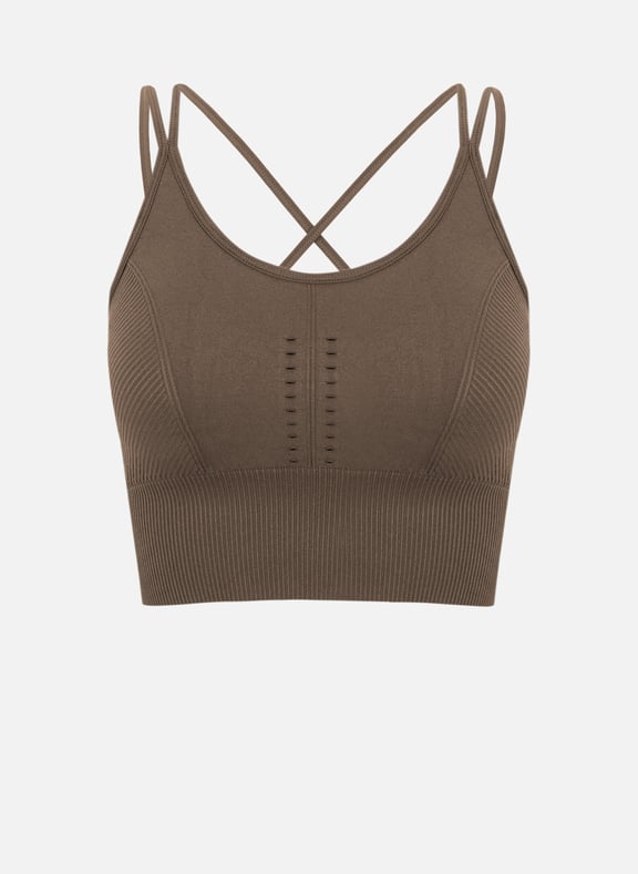 Soutien-gorge de sport sans coutures avec rembourrage amovible india Marron by BORN LIVING YOGA BORN LIVING YOGA Soutien-gorge de sport sans coutures avec rembourrage amovible india Marron