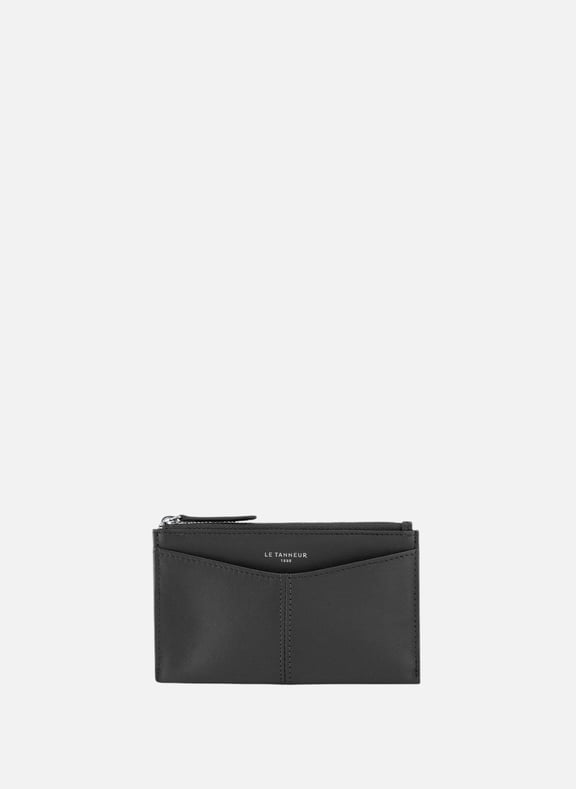 Étui clés zippé charlotte en cuir lisse Noir by LE TANNEUR LE TANNEUR Étui clés zippé charlotte en cuir lisse Noir