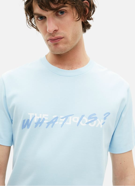 T-shirt en coton what is Bleu by THE KOOPLES THE KOOPLES T-shirt en coton what is Bleu