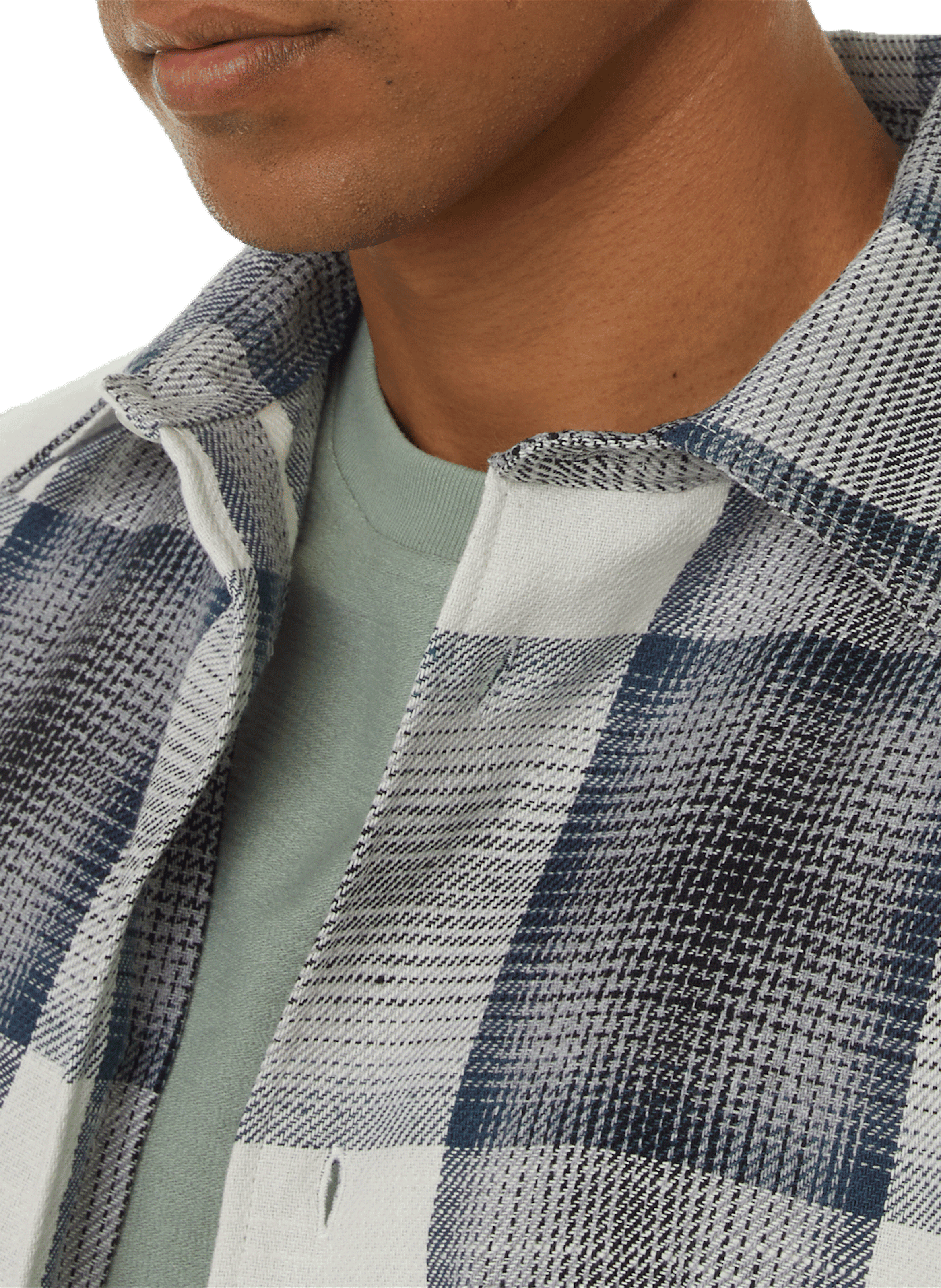 Chemise à carreaux en coton SAMSOE SAMSOE Gris