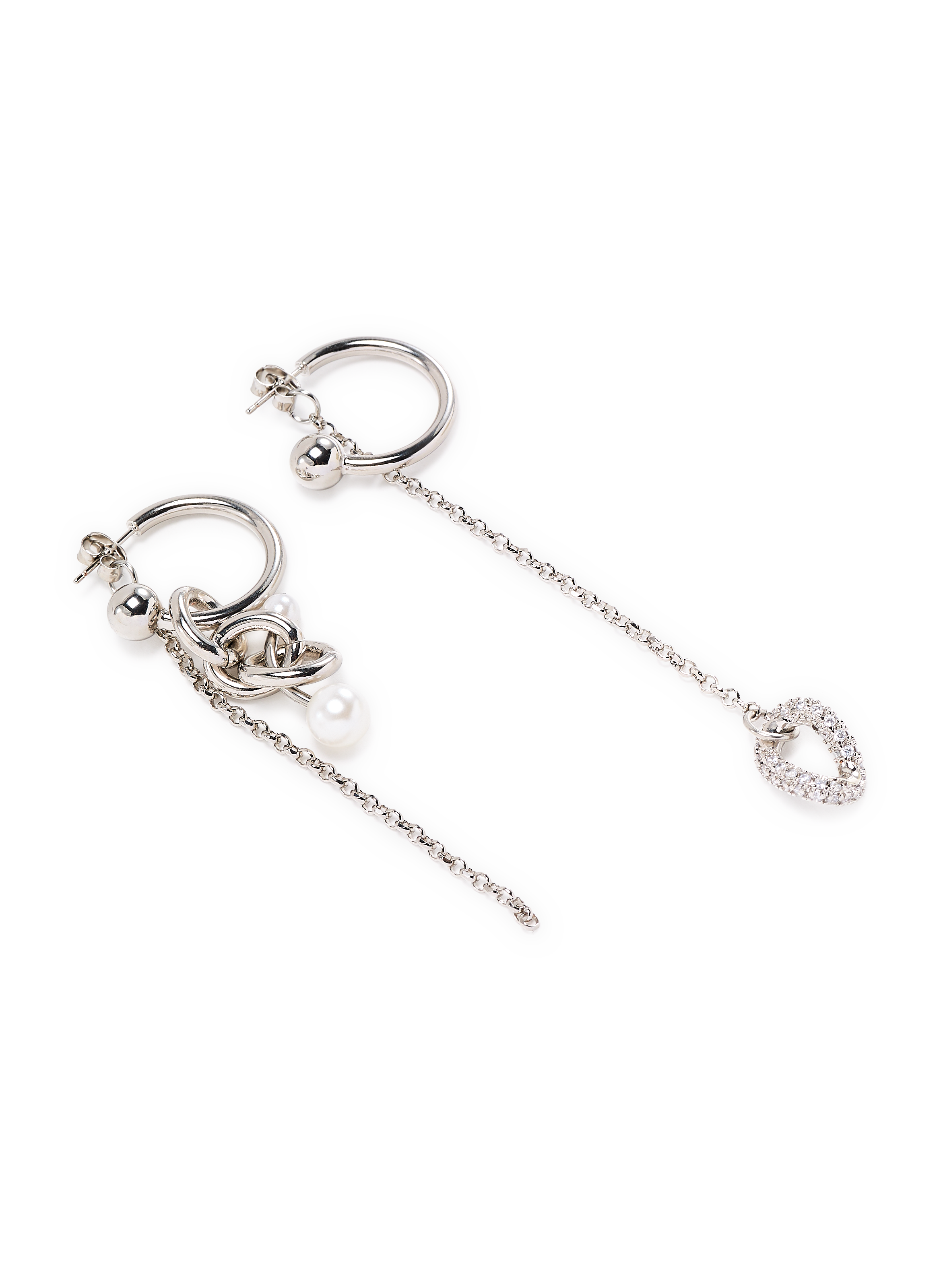 Boucles d'oreilles à perles Abel  JUSTINE CLENQUET Argent