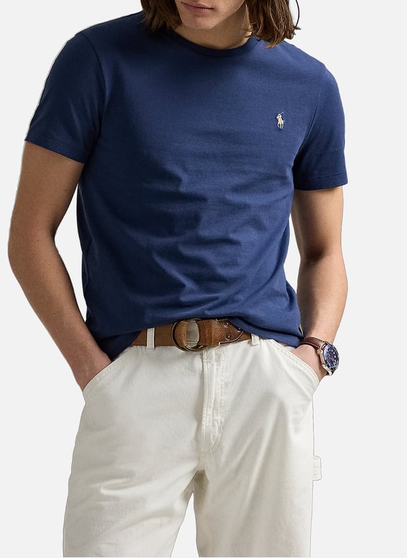 Classic Cotton T-Shirt Blue by POLO RALPH LAUREN POLO RALPH LAUREN Classic Cotton T-Shirt Blue