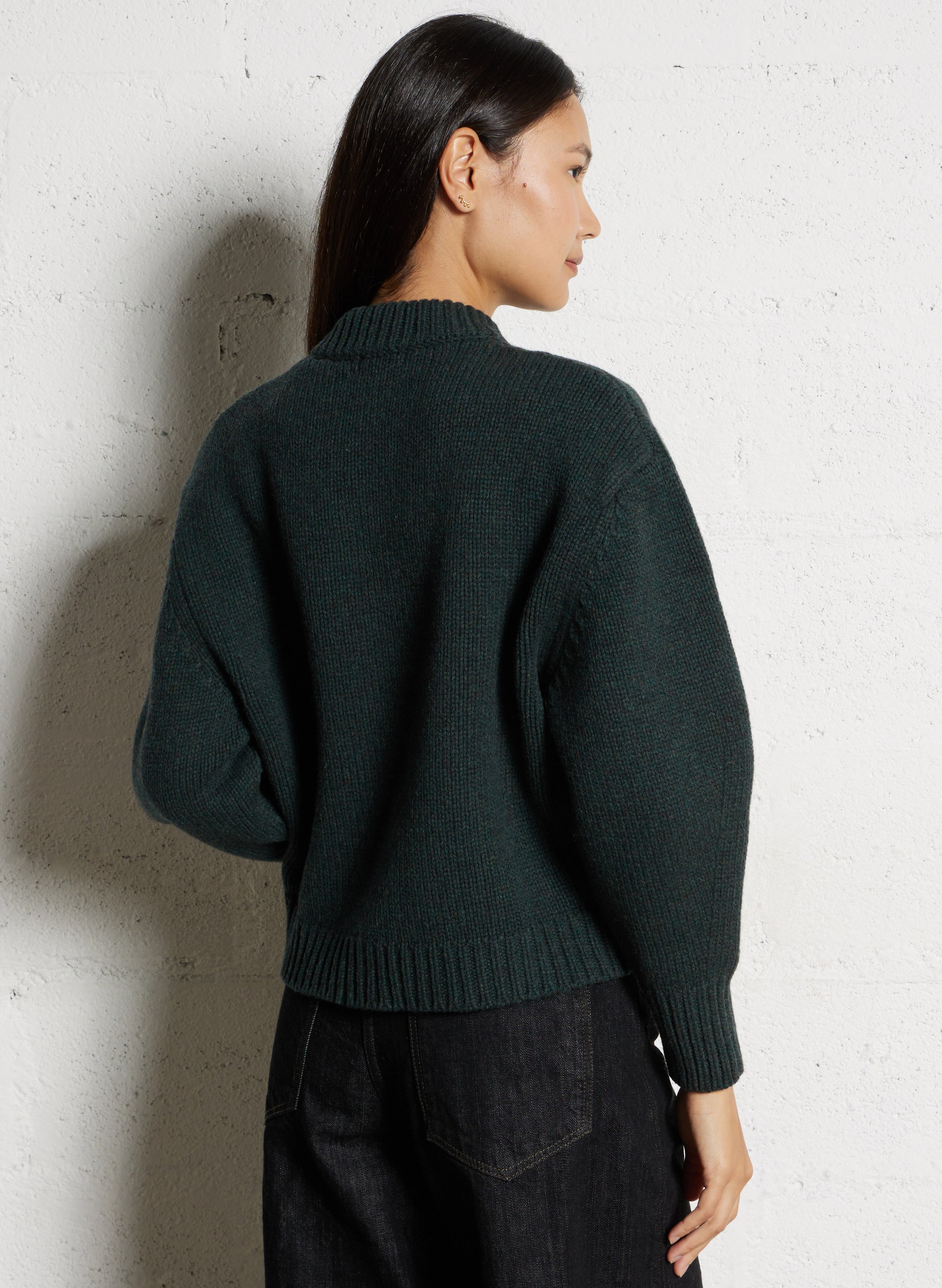 Cardigan col rond en laine leonard SOEUR Vert