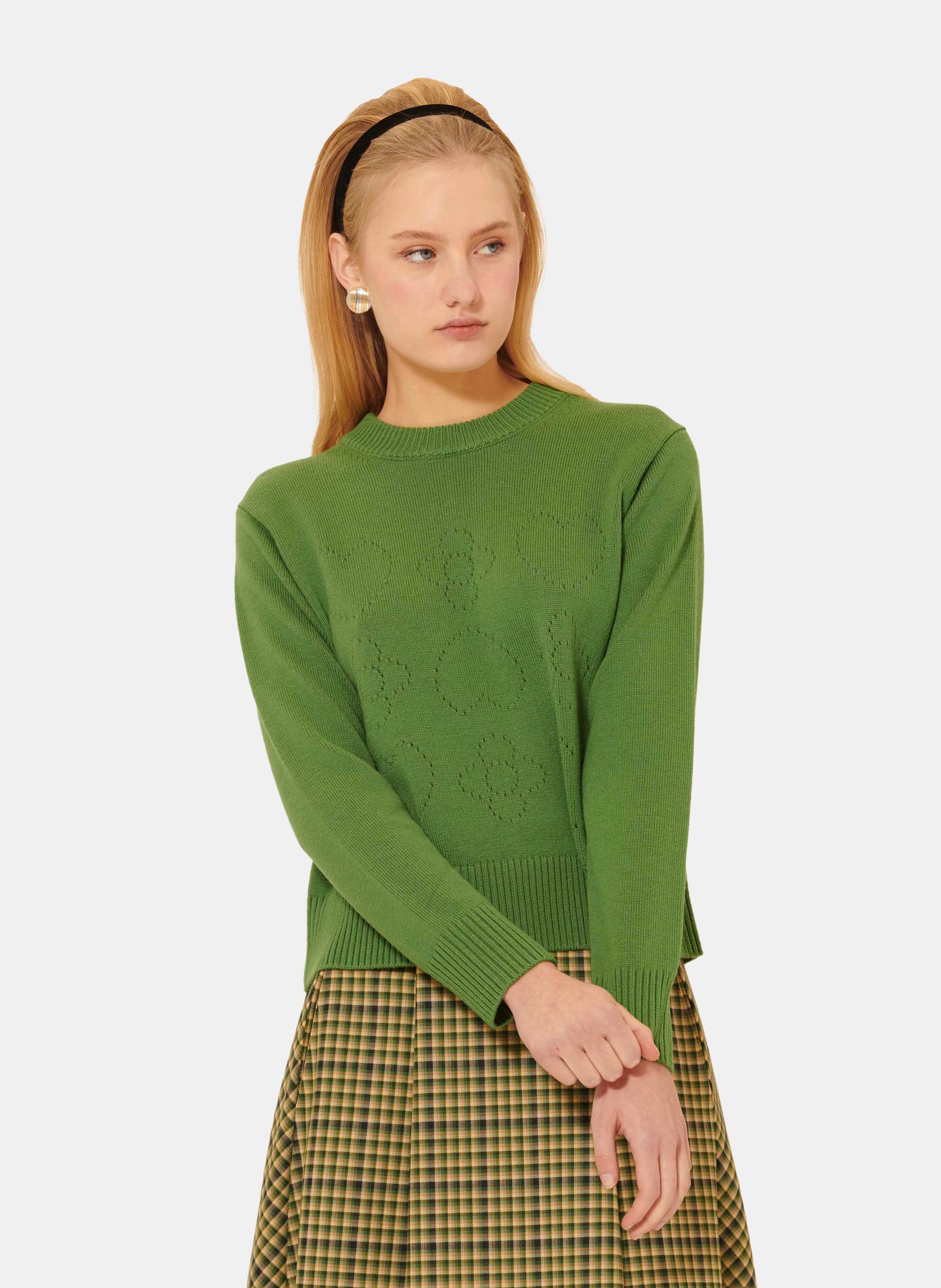 Pull preppy TARA JARMON Vert