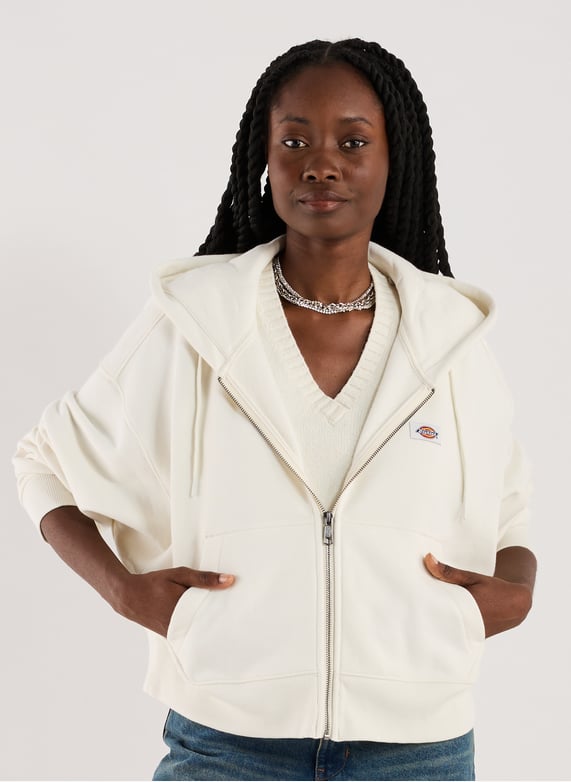 Hoodie in blended cotton | White by DICKIES Hoodie in blended cotton White