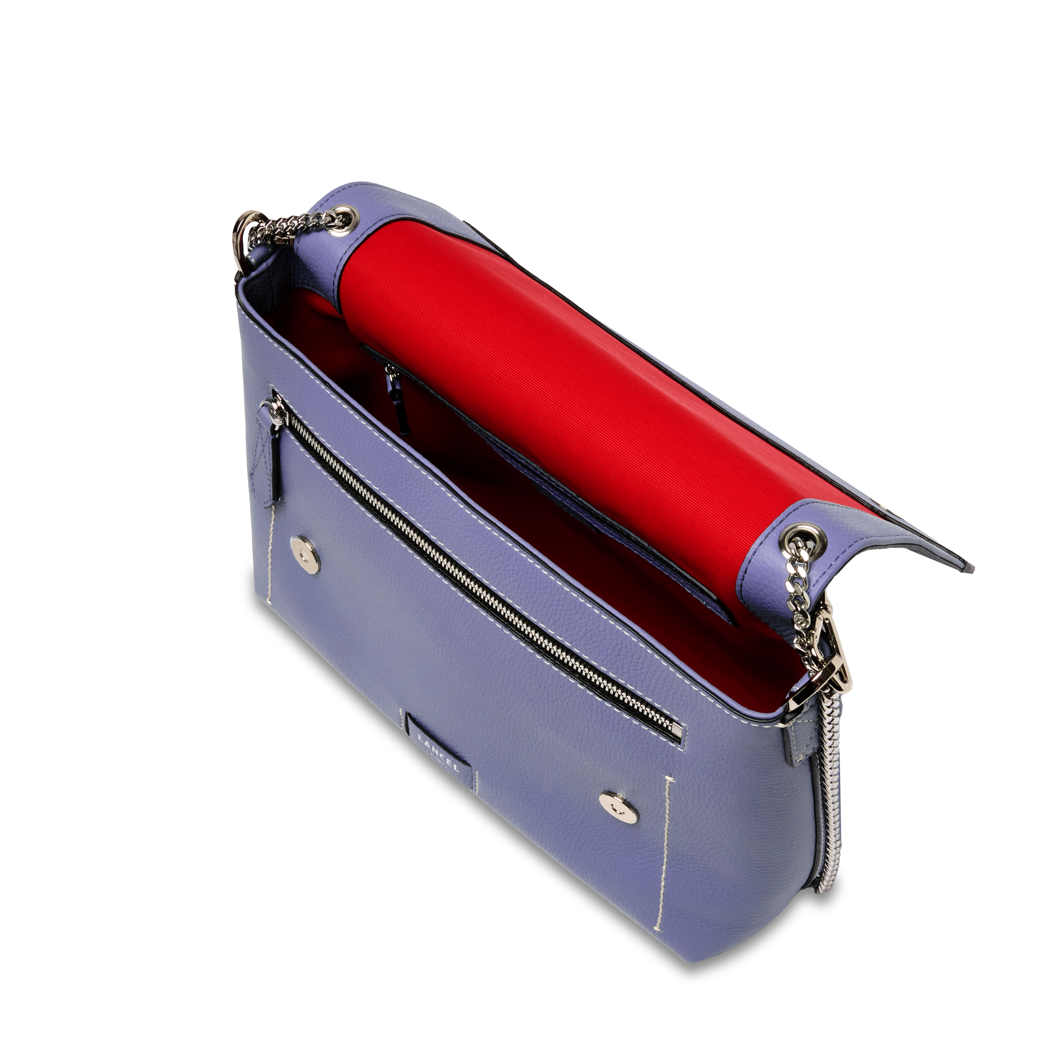 Sac rabat l ninon soft de lancel en cuir LANCEL Bleu