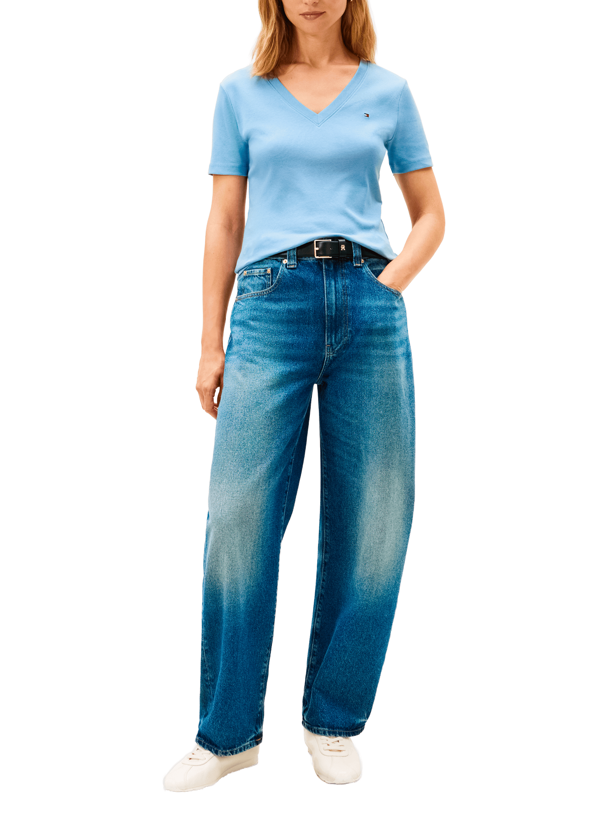 T-shirt en coton TOMMY HILFIGER Bleu