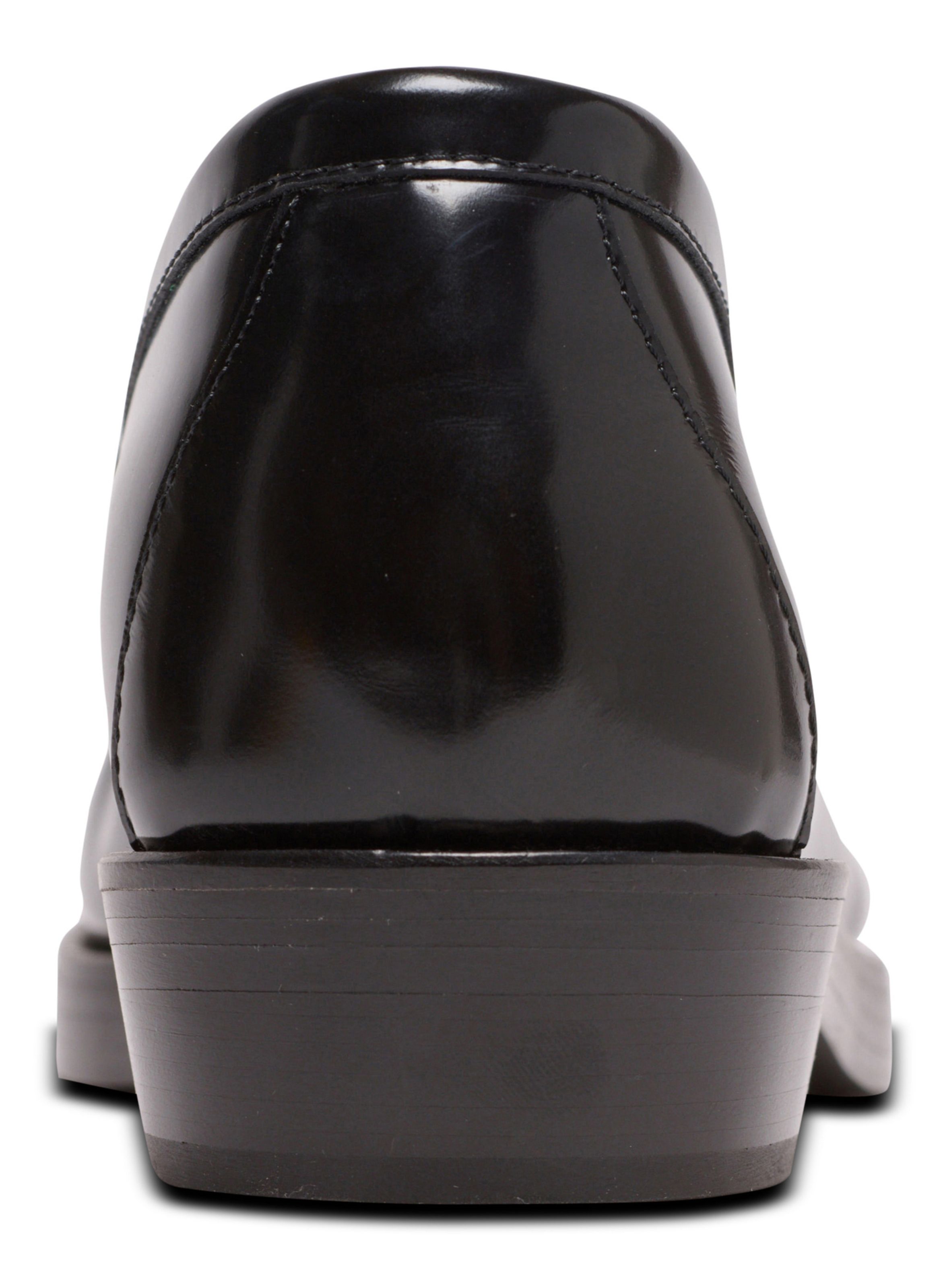 Mocassins bouts carrés en cuir glacé BALMAIN Noir