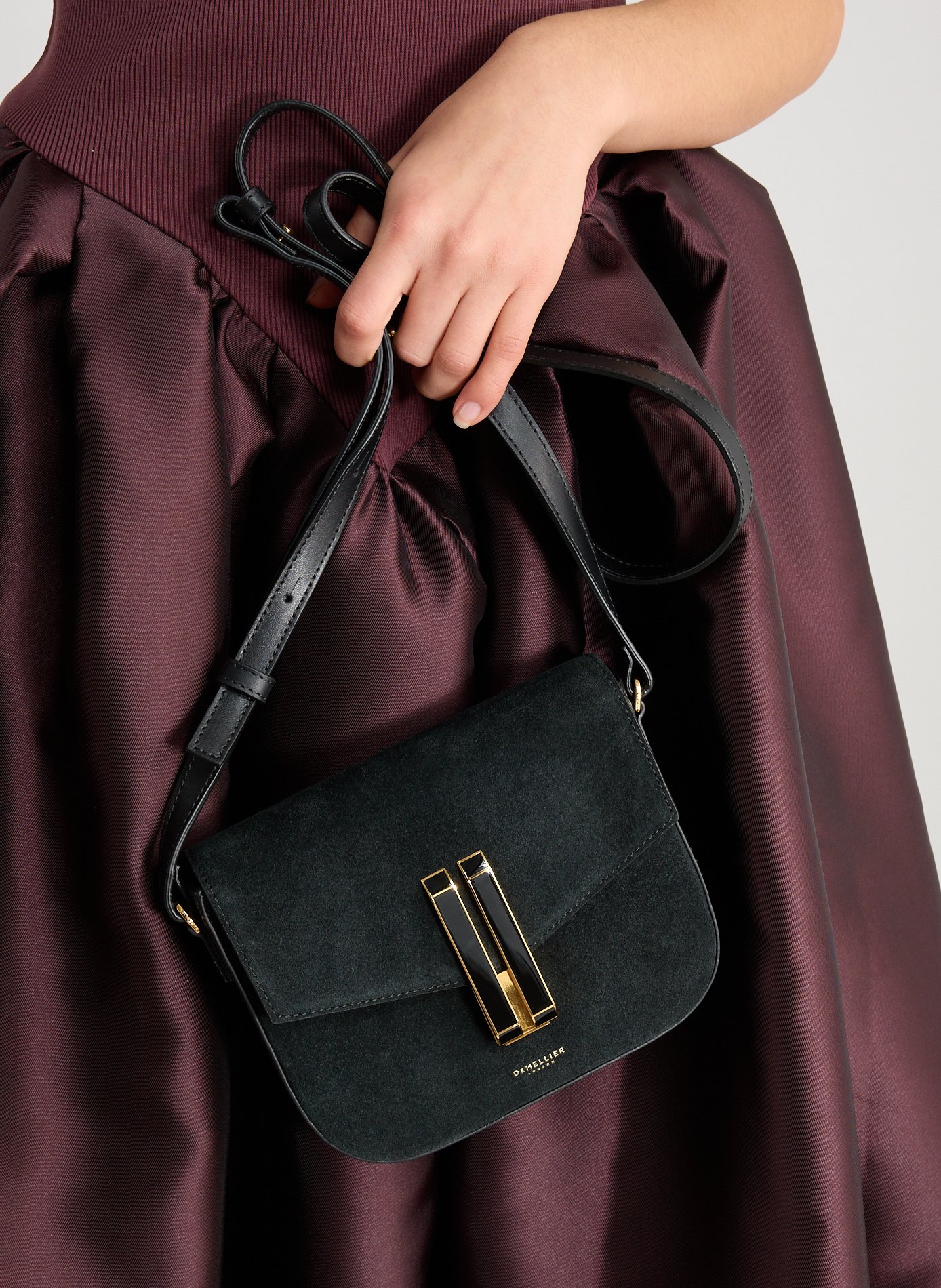 Sac bandoulière en cuir DEMELLIER LONDON Noir