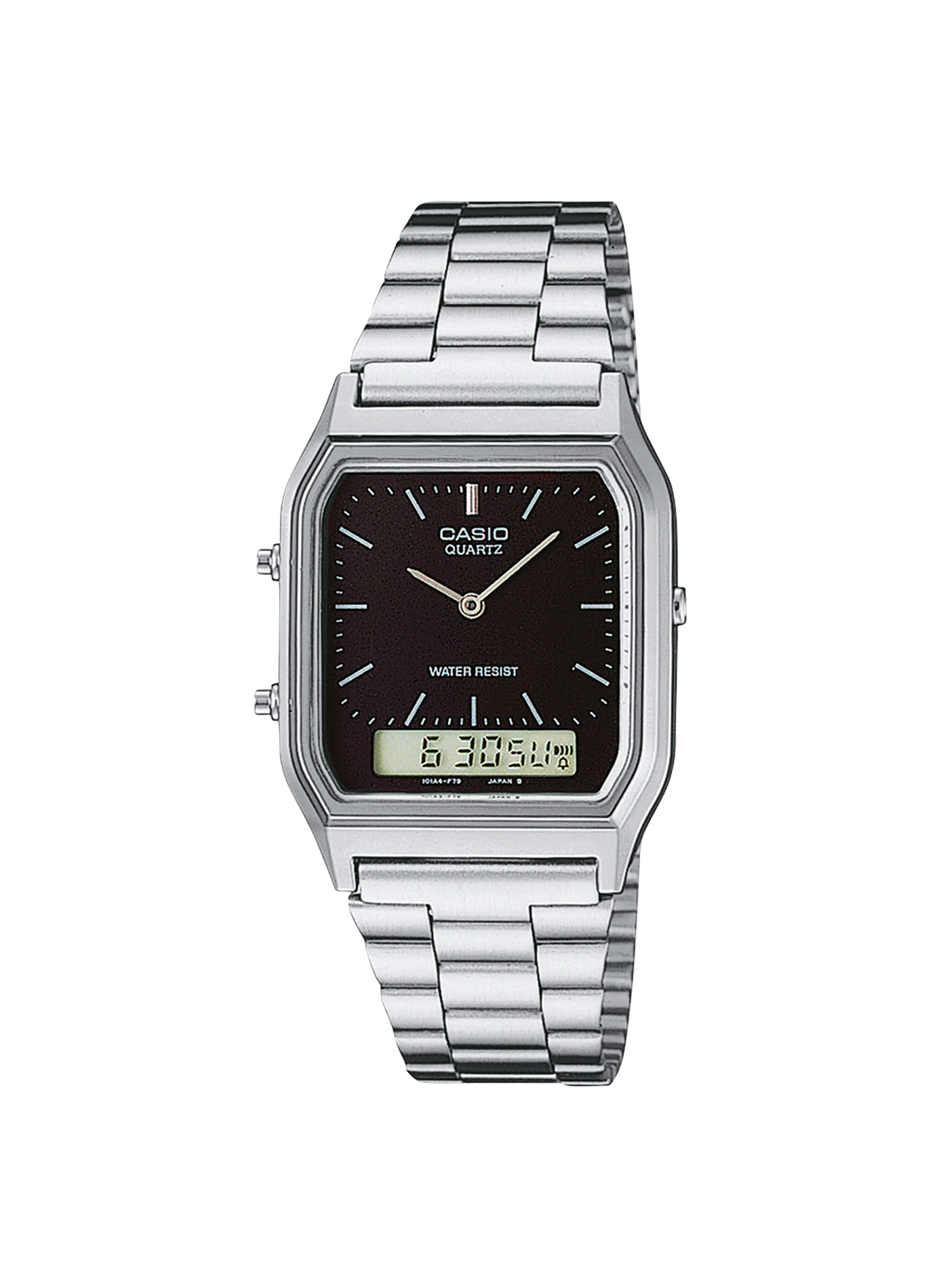 Montre quartz analogique et digital Vintage CASIO Noir