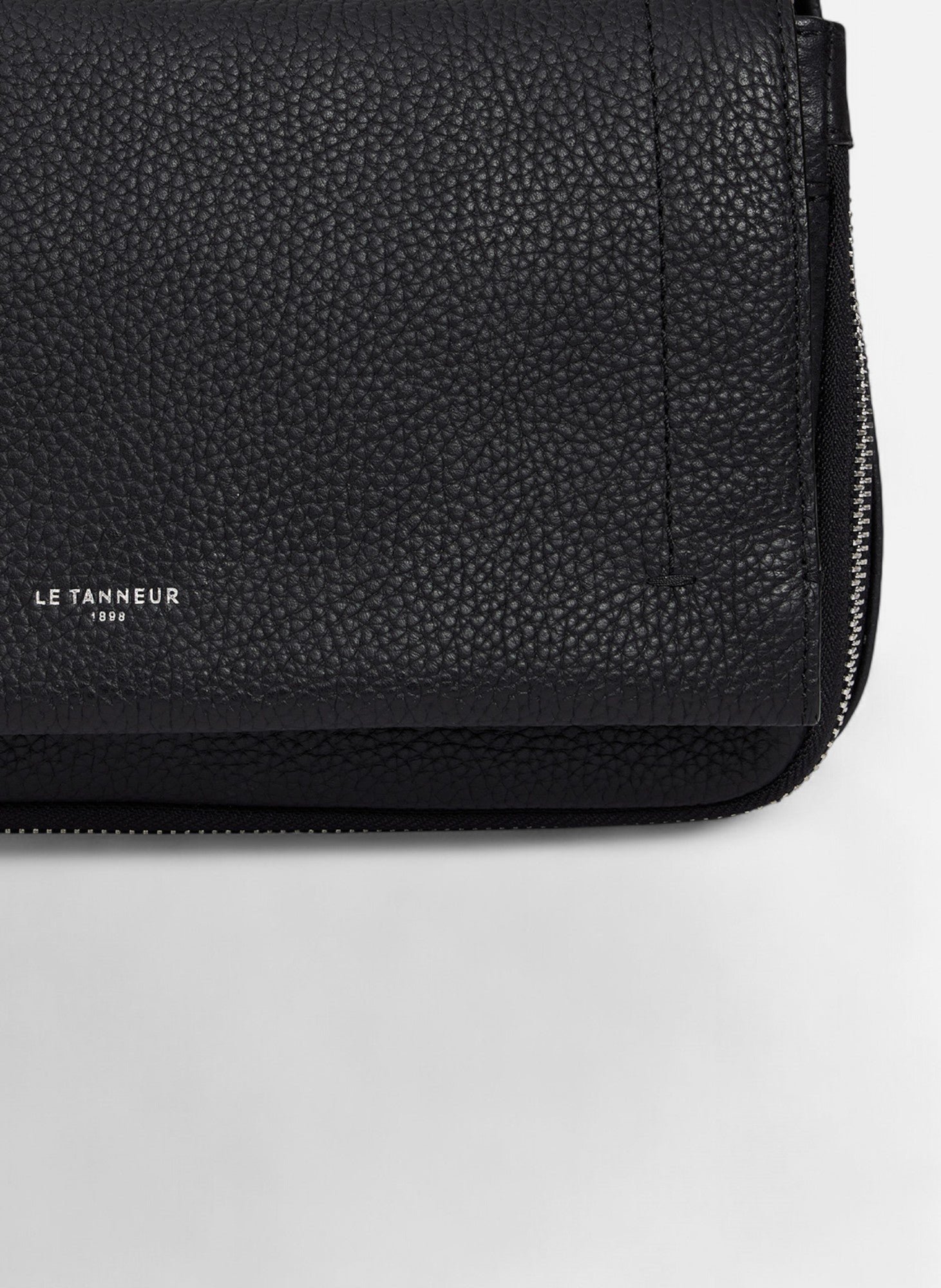 Petit sac bandoulière aurore en cuir grainé Noir