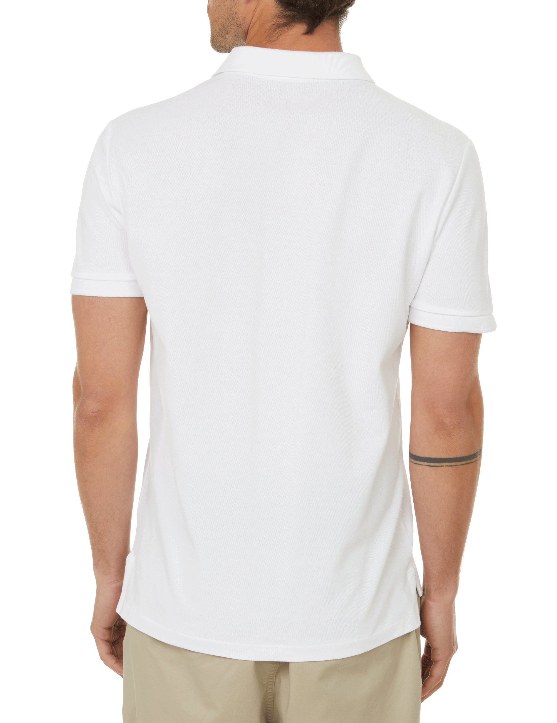 Polo droit en maille piqué de coton POLO RALPH LAUREN Blanc