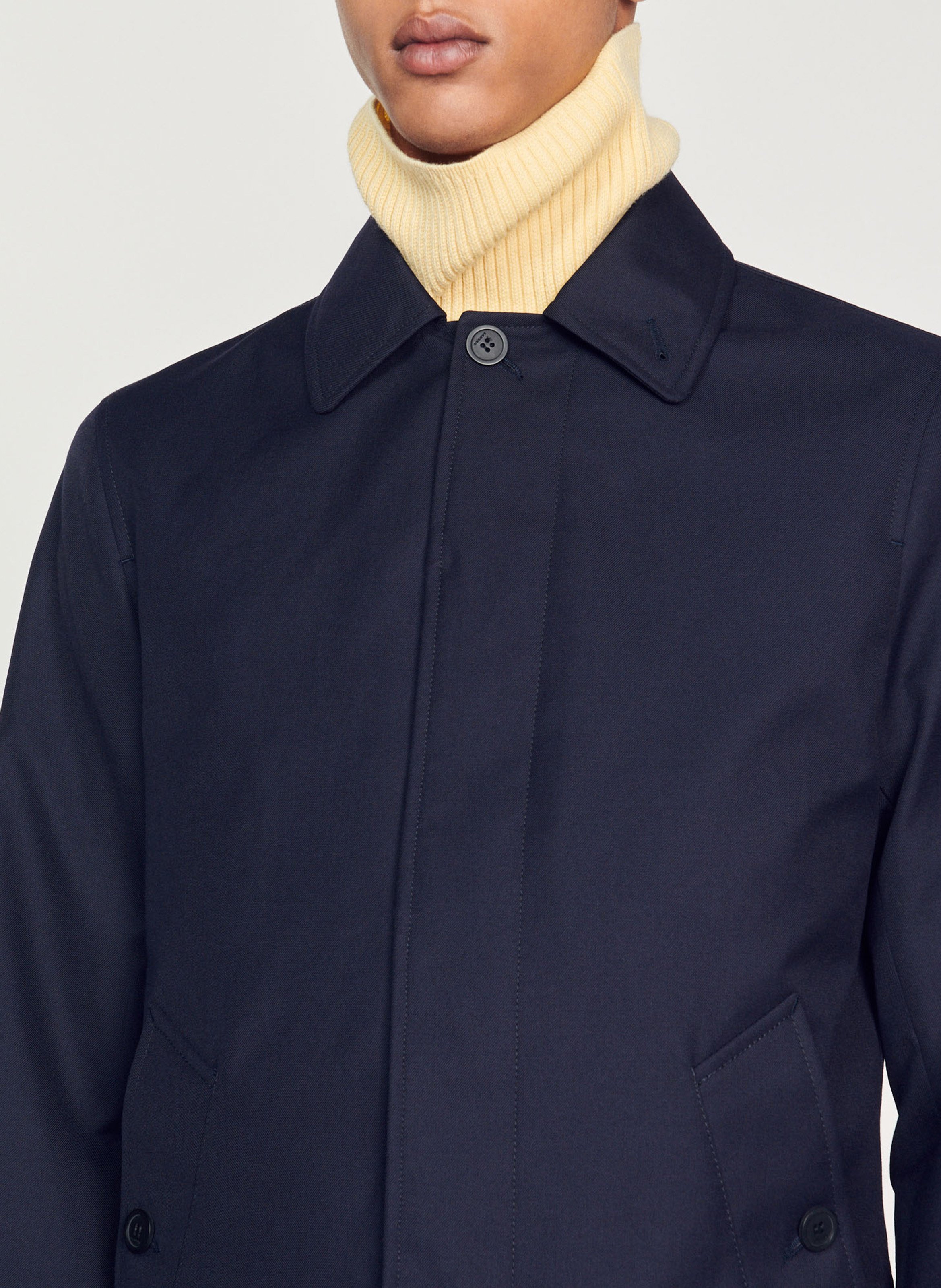 Imperméable droit SANDRO Bleu