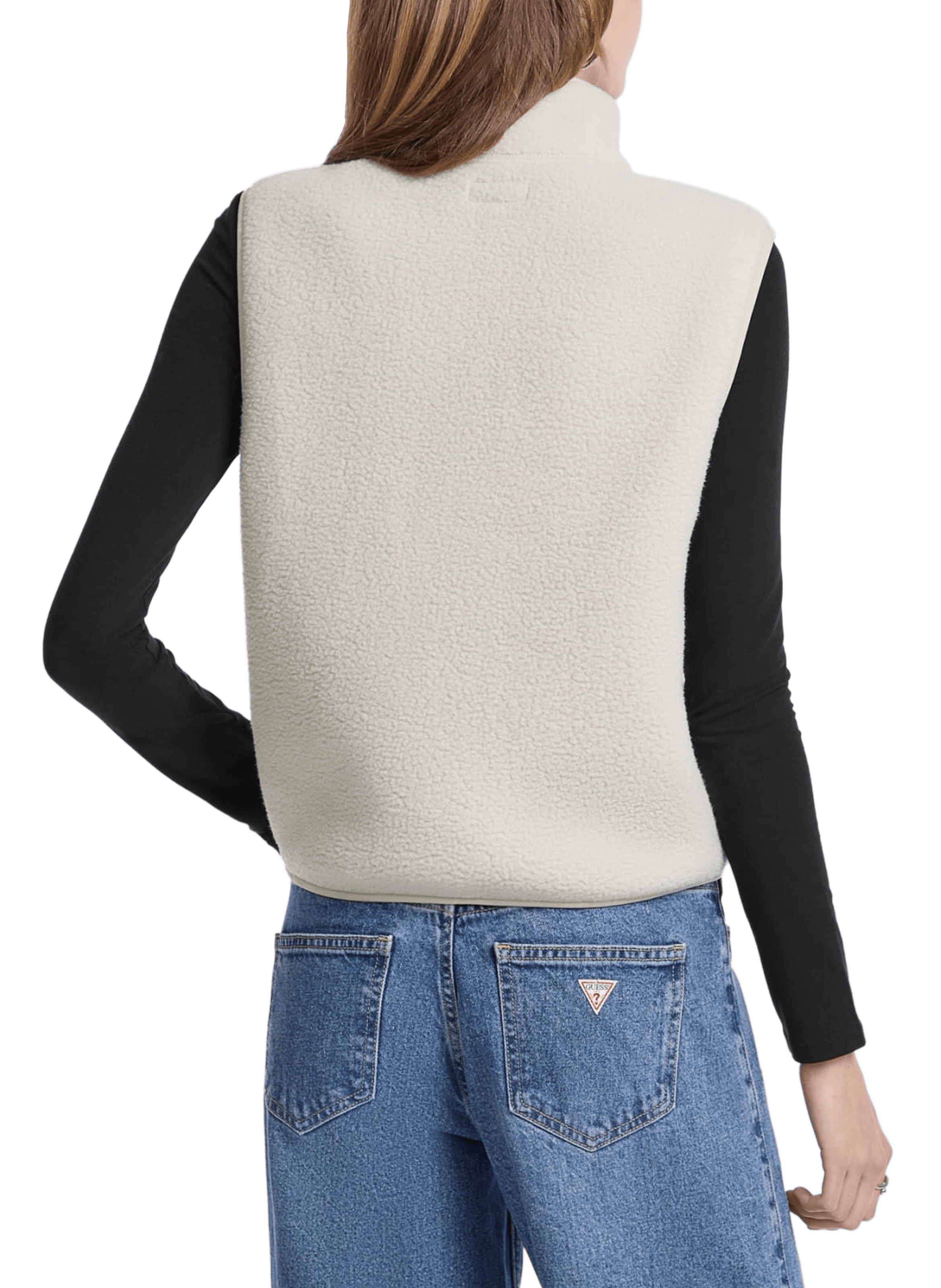 Sleeveless down jacket GUESS Beige