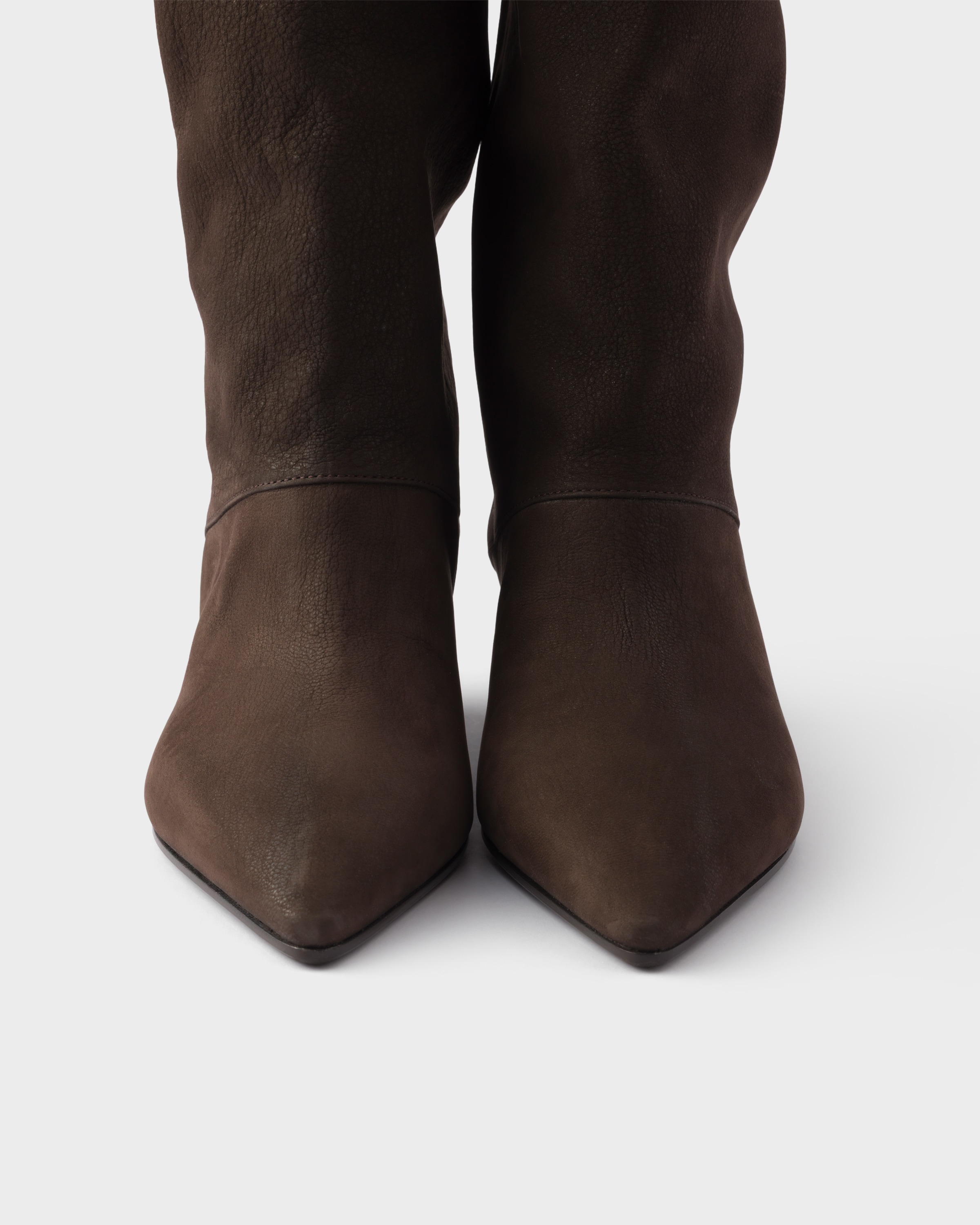 Bottes en cuir PRADA Marron