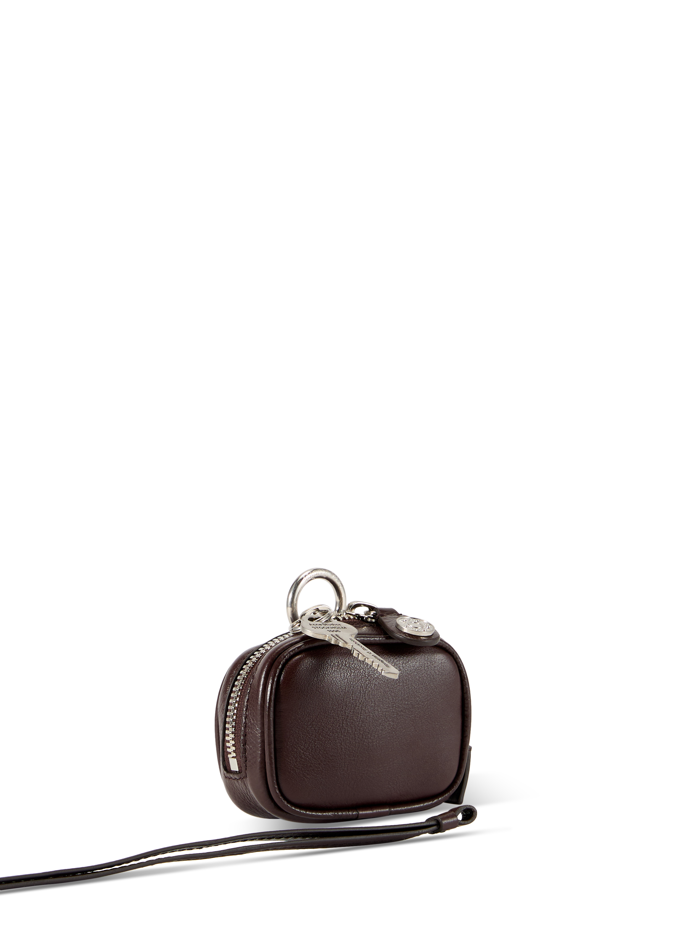 Porte monnaie Camero Clip en cuir grainé mélangé ACNE STUDIOS Marron