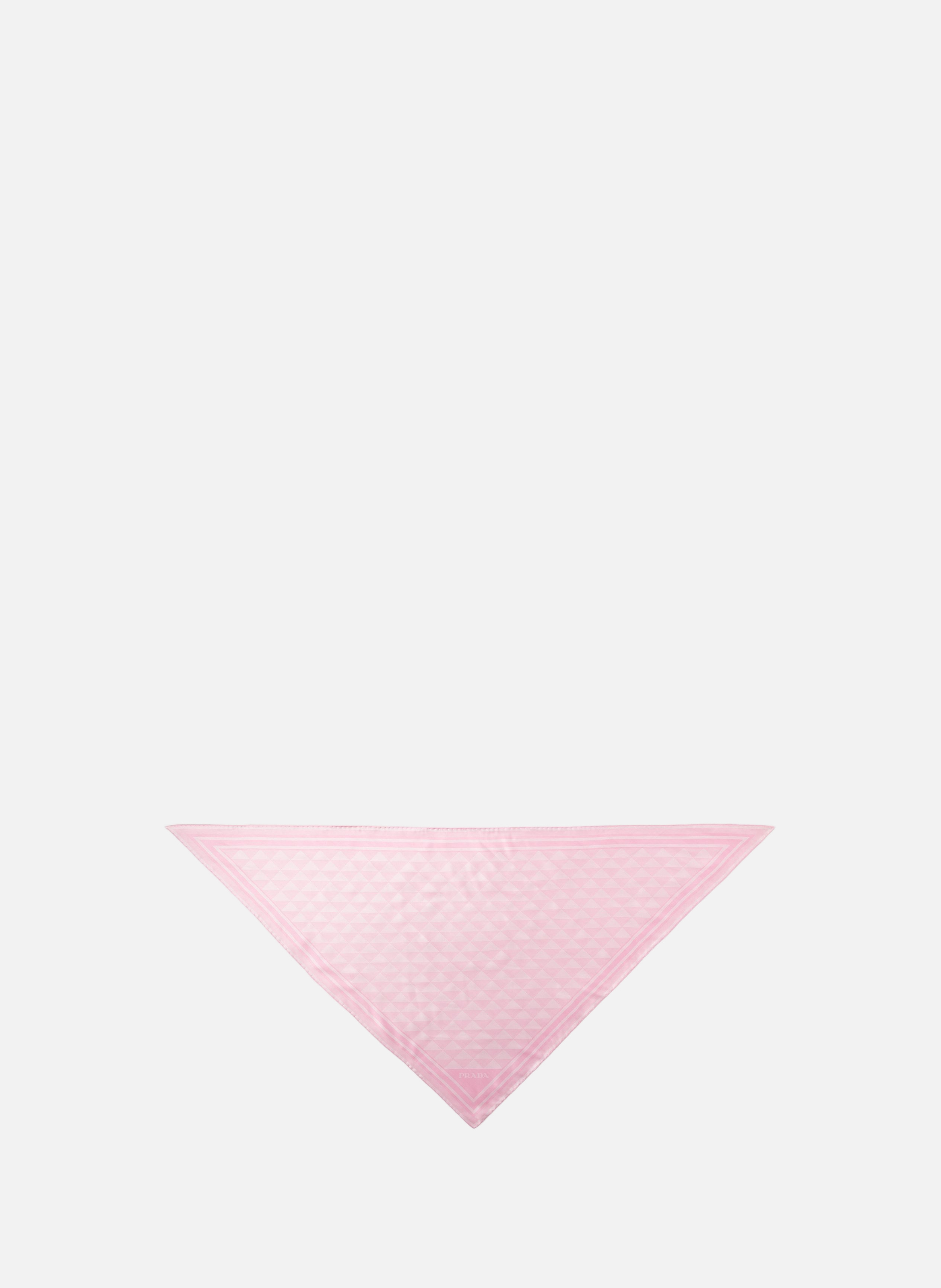 Écharpe en soie imprimée PRADA Rose