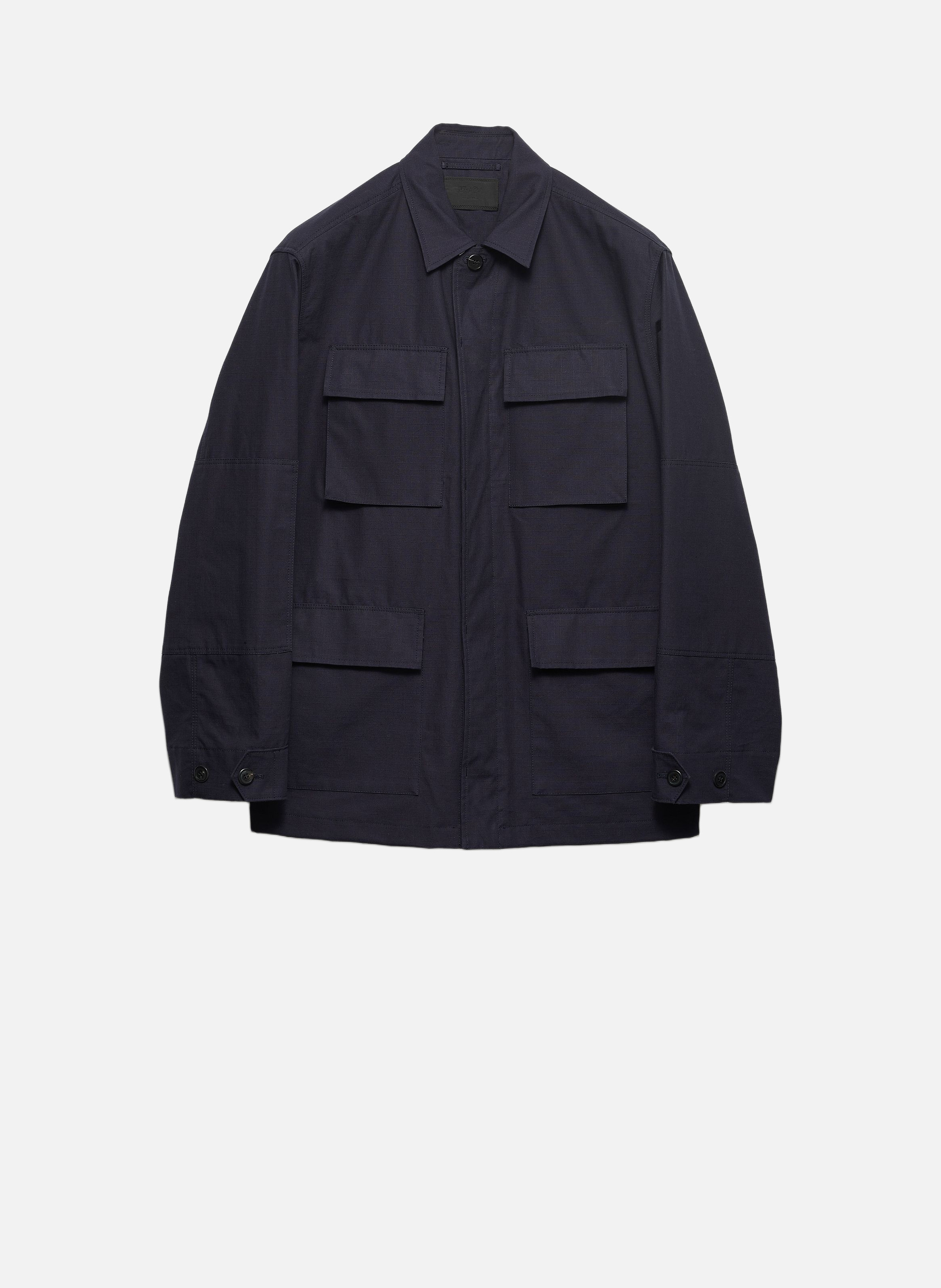 Veste safari en coton PRADA Bleu