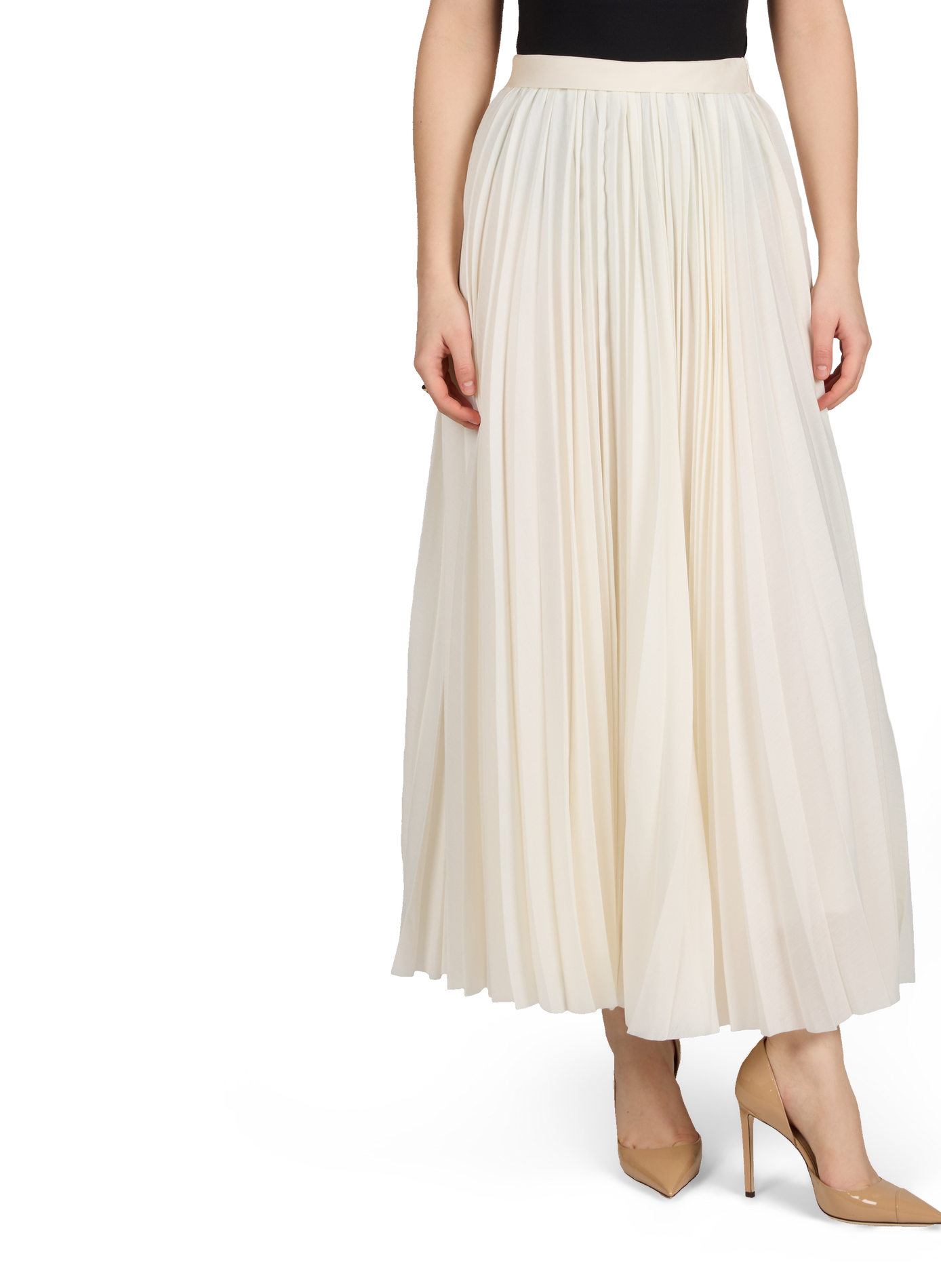 Flared Pleated Skirt R2W Beige
