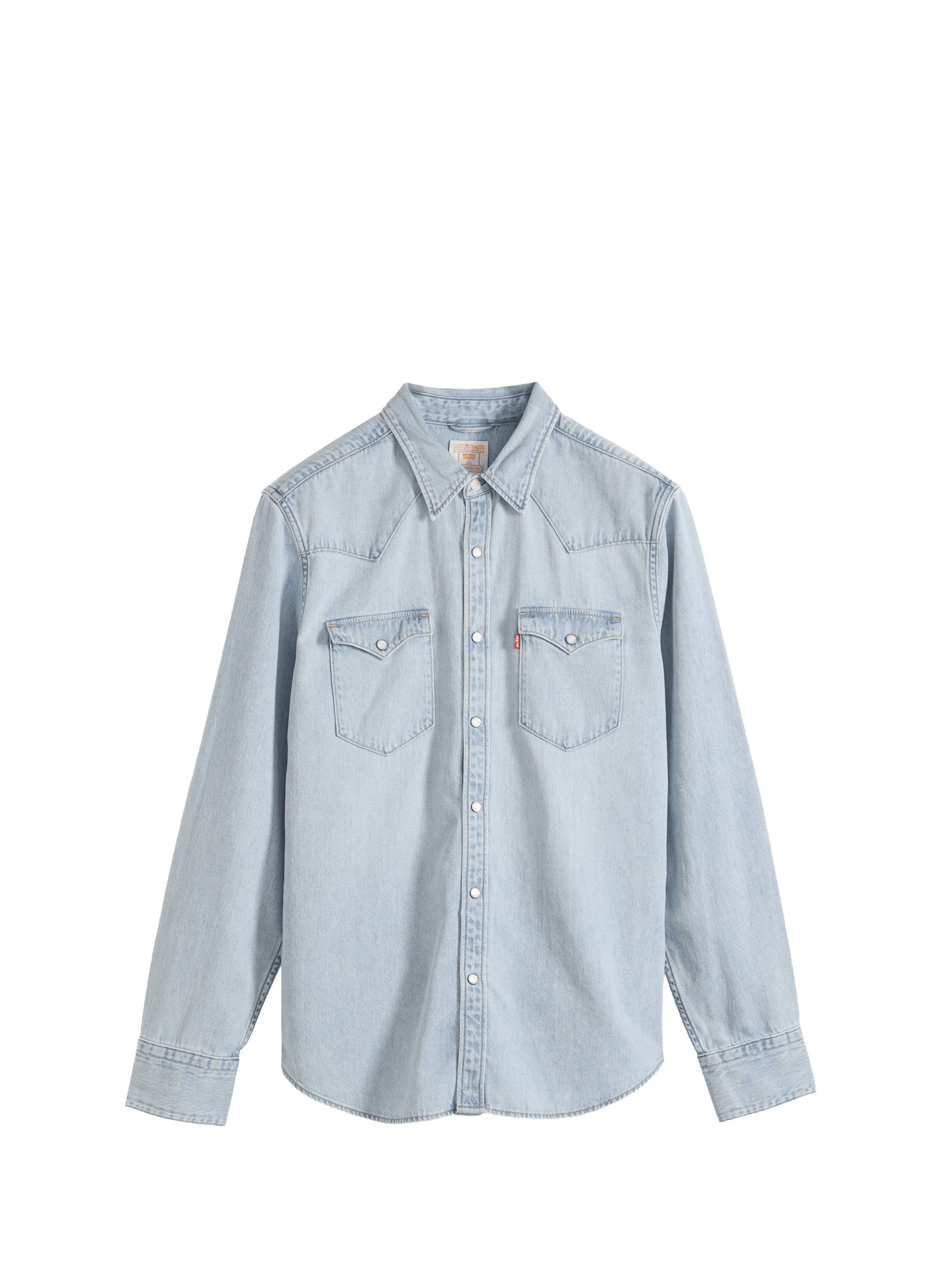 Chemise droite col classique en denim de coton LEVI'S Blue