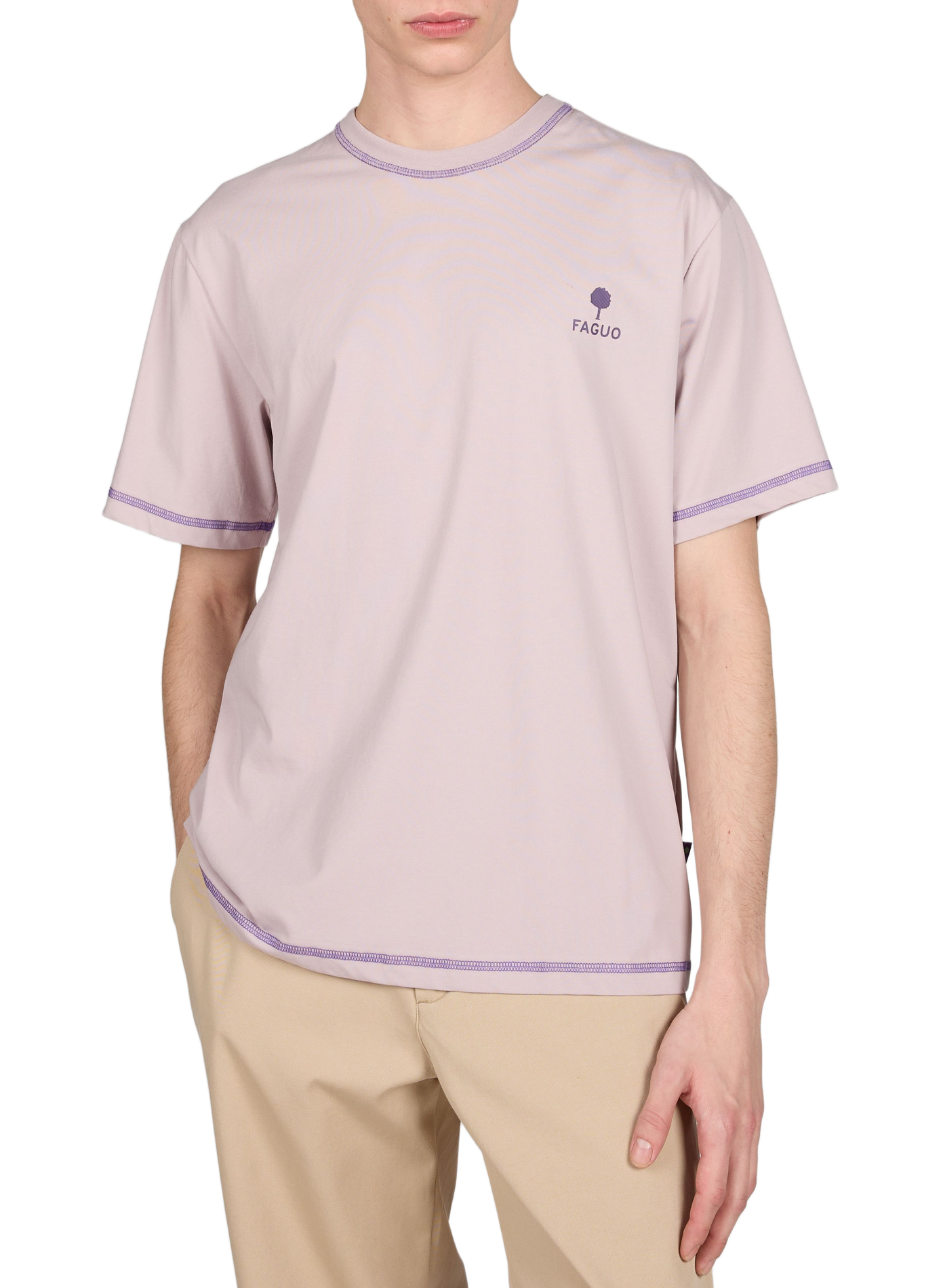 T-shirt Lugny en coton mélangé FAGUO Violet