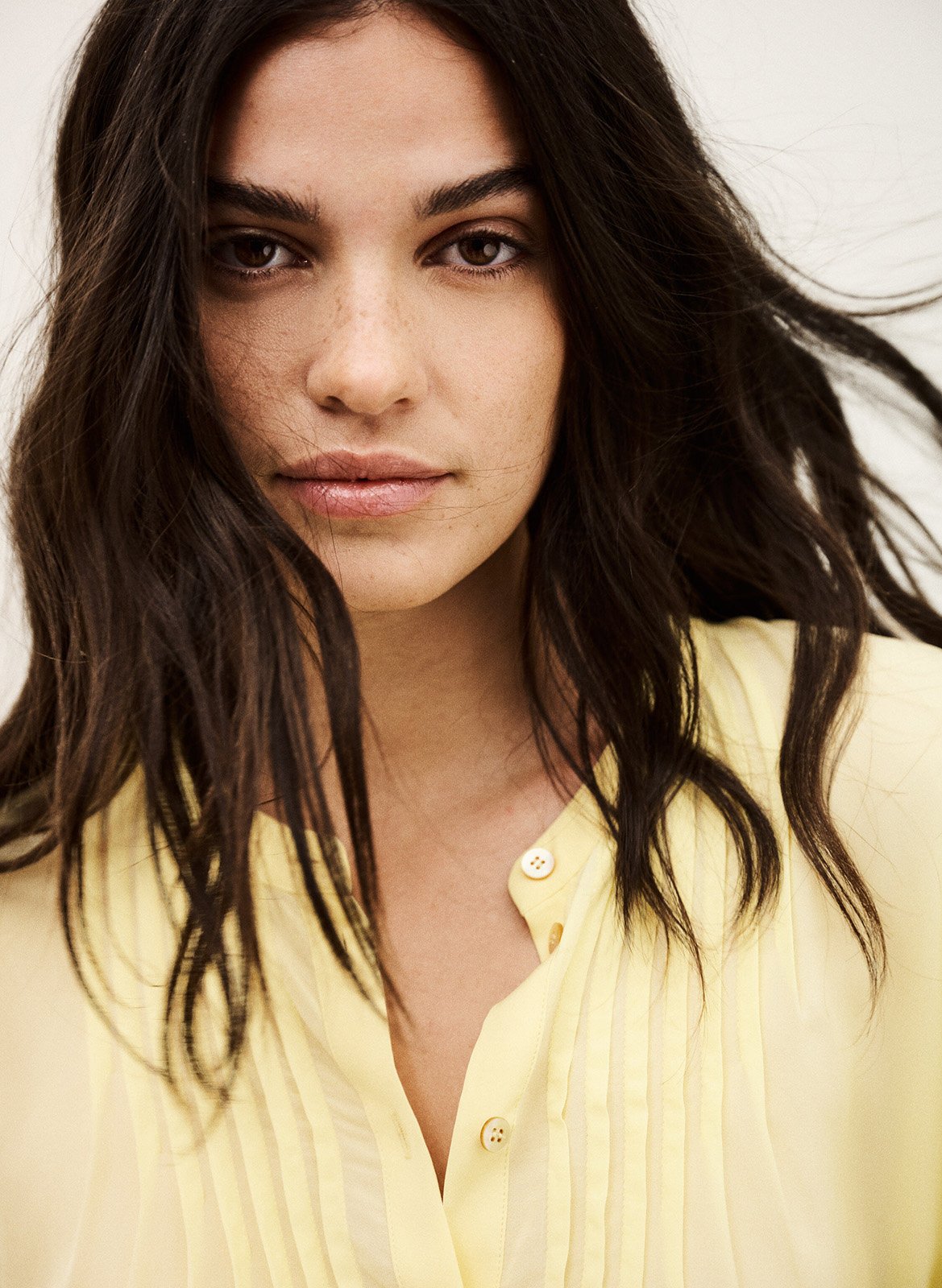 Chemisier ample plissé uni barna BA&SH Beige