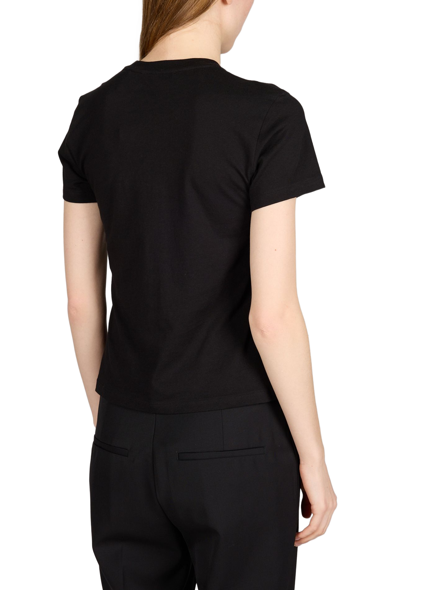 T-shirt droit manches courtes Wardrobe en coton HELMUT LANG Noir
