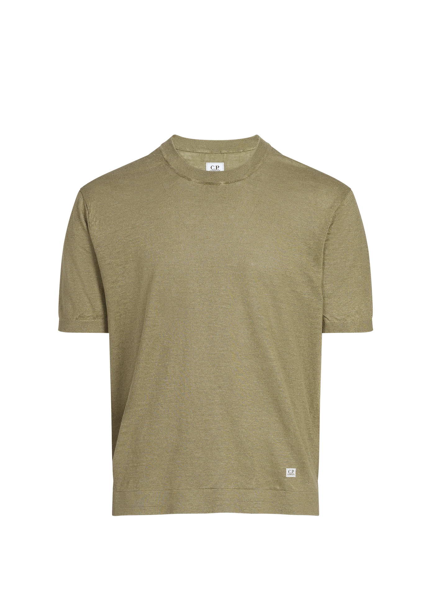 Short-sleeve linen sweater CP COMPANY Green