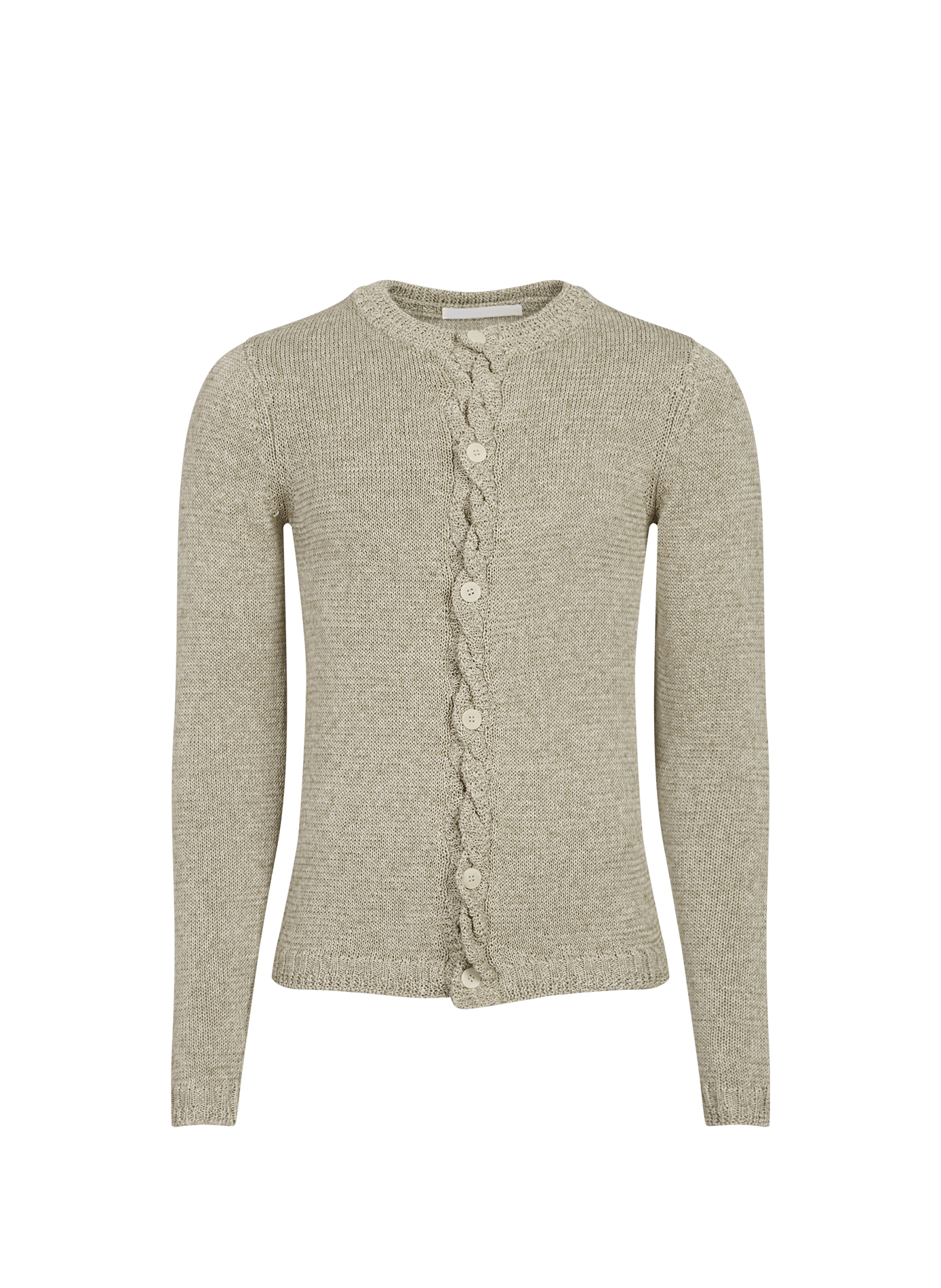 Cowl neck knit cardigan SEAN SUEN Beige
