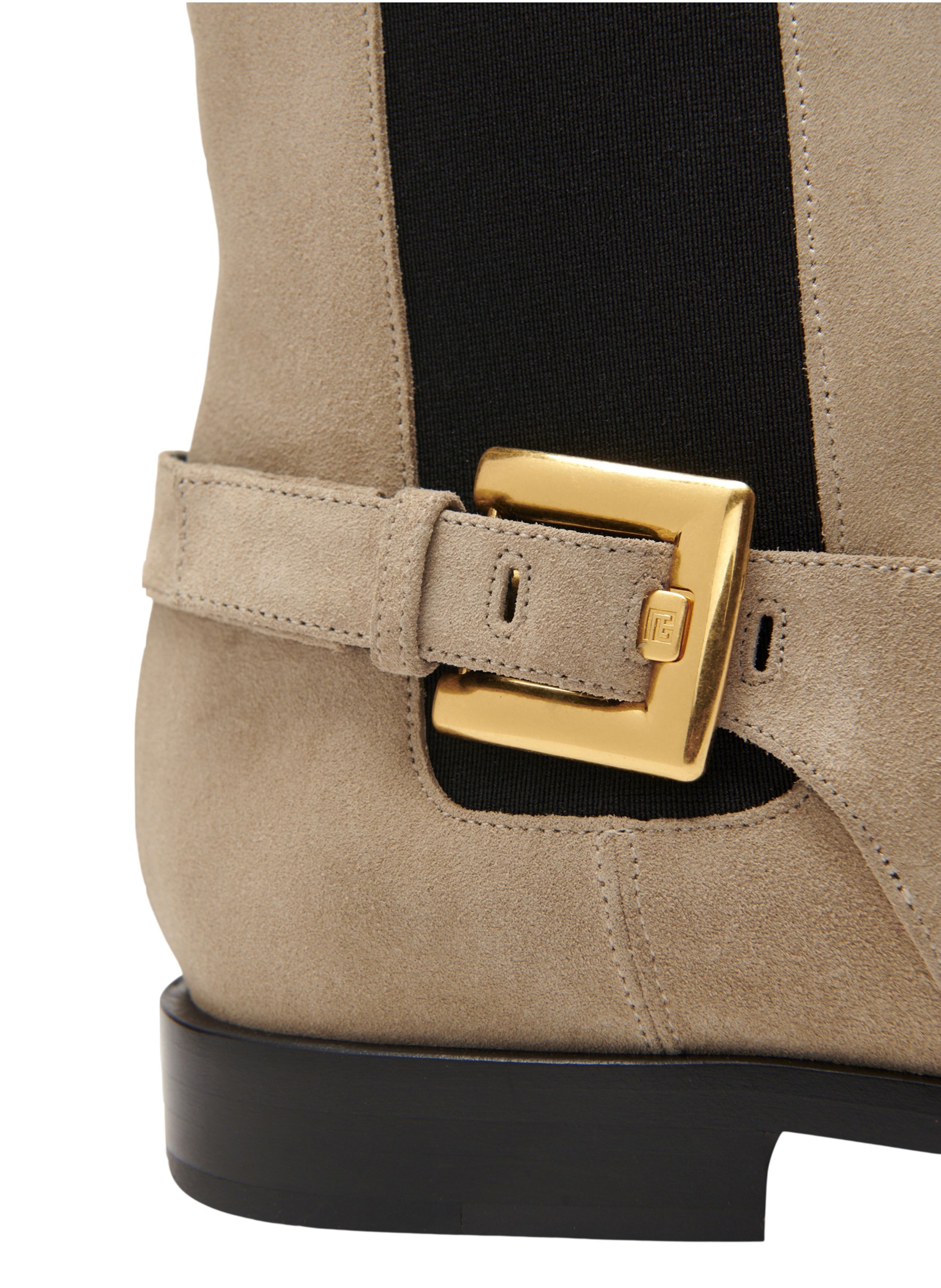 Boots chelsea anthem en cuir suédé BALMAIN Beige