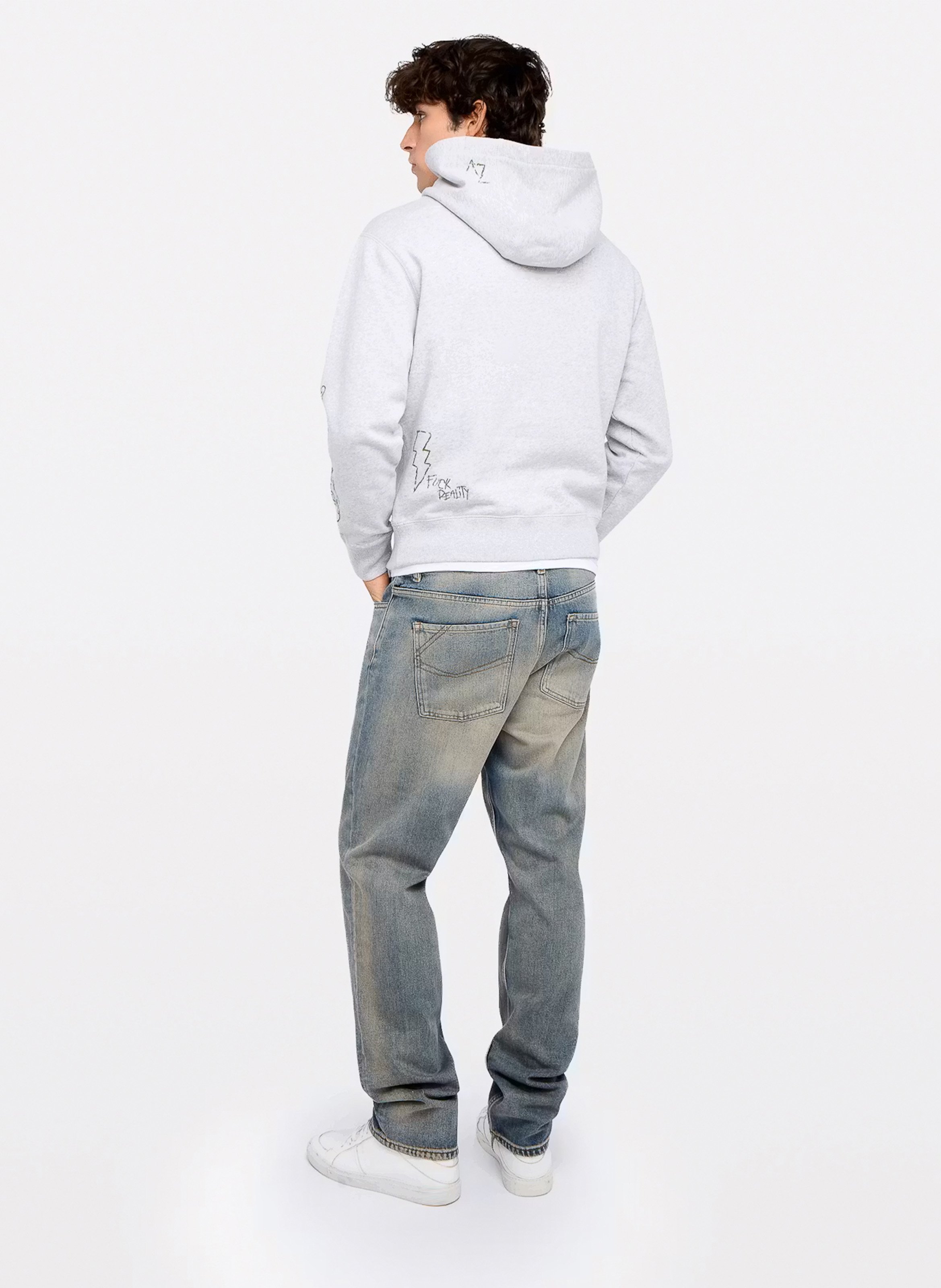 Sweat col rond en coton sacha ZADIG&VOLTAIRE Gris