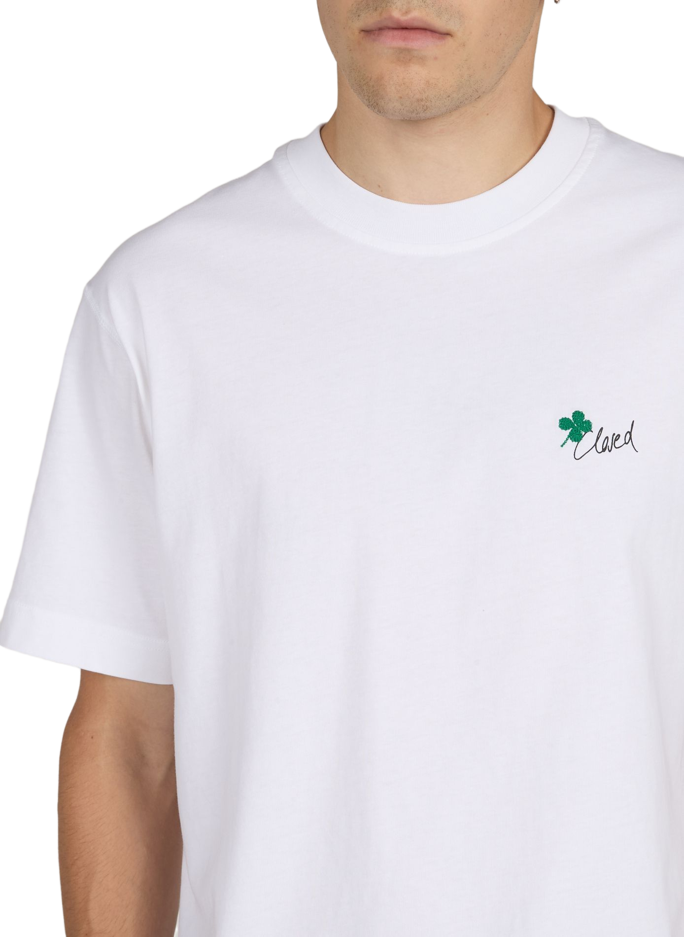 Rundhalsausschnitt T-Shirt aus Baumwolle CLOSED Weiss