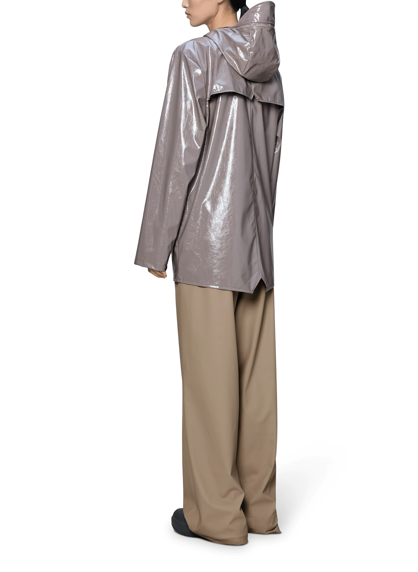 Imperméable droit à capuche RAINS Beige