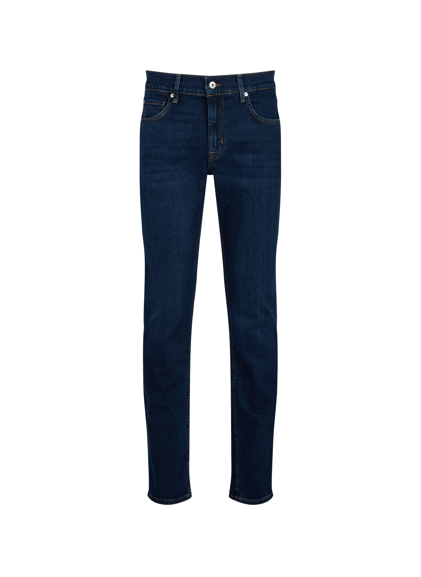 Straight-leg cotton-blend jeans 7 FOR ALL MANKIND Blue