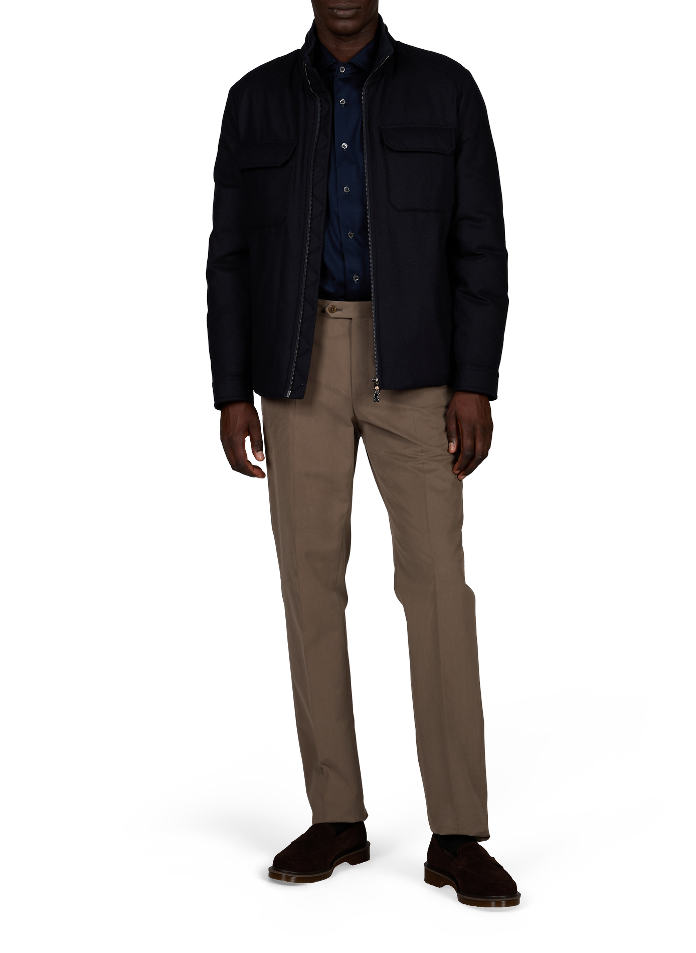 Blouson droit col montant CORNELIANI Bleu