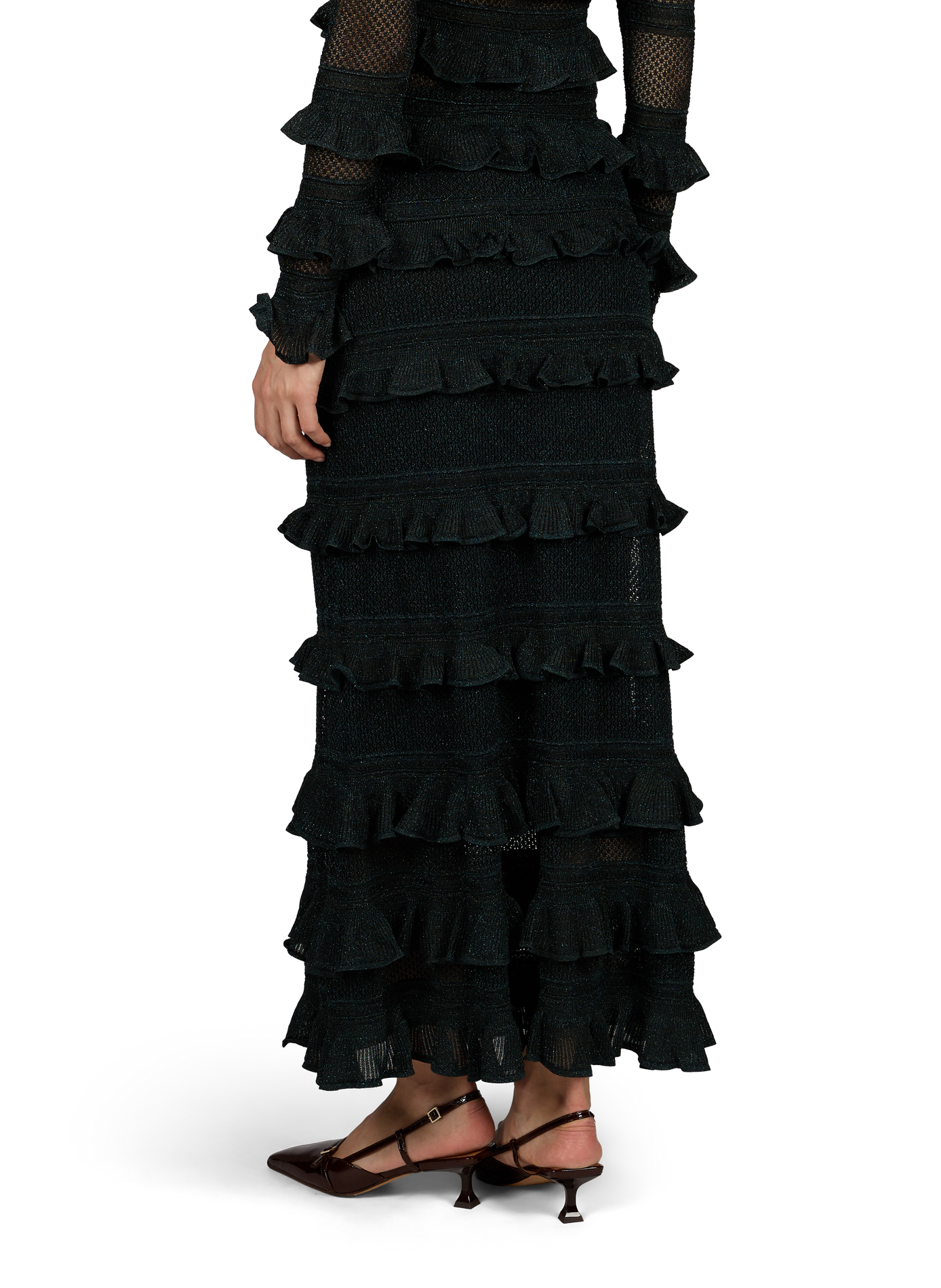 Long skirt with ruffles ZIMMERMANN Green
