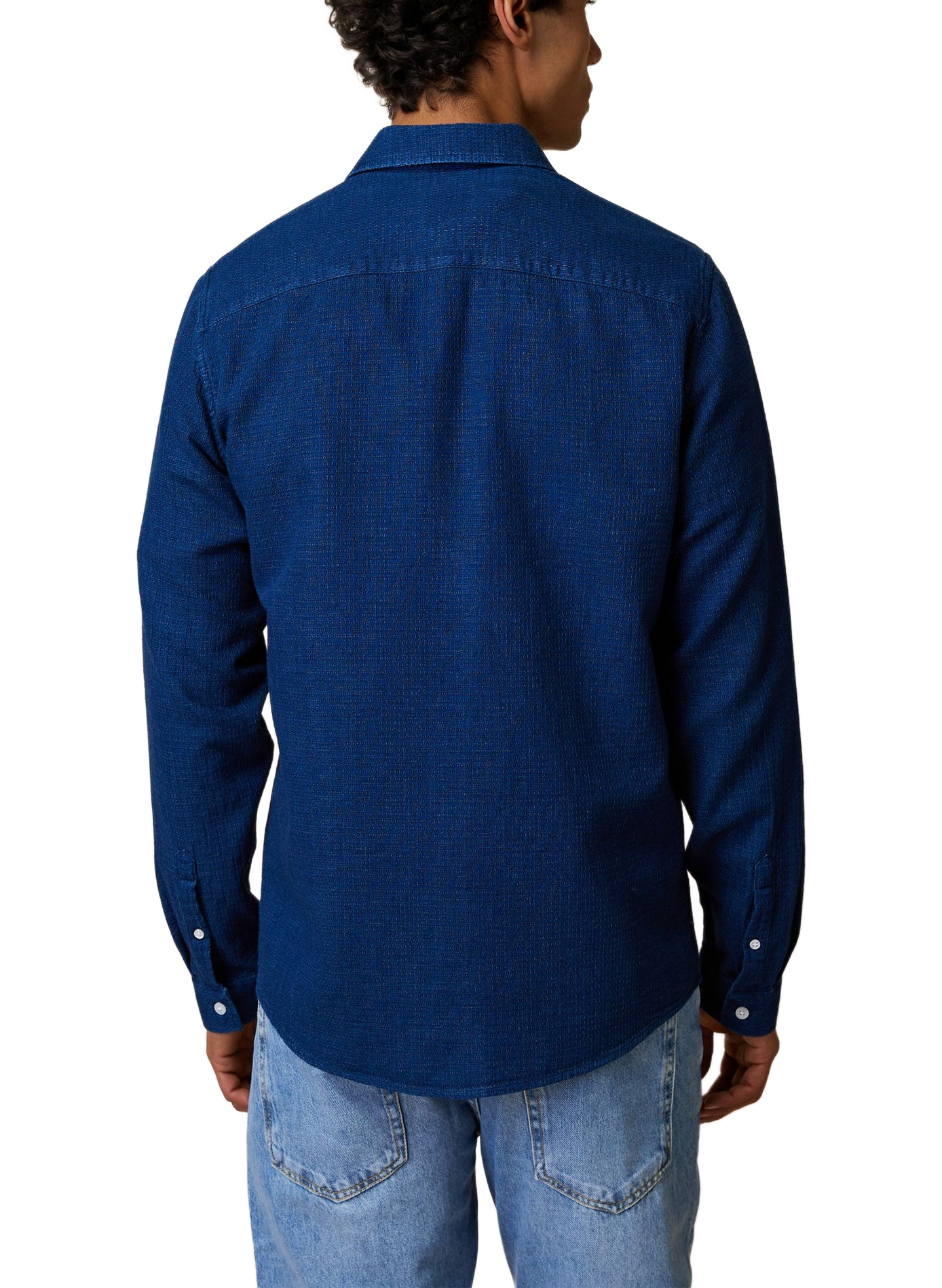 Chemise col classique en coton recyclé FAGUO Blue