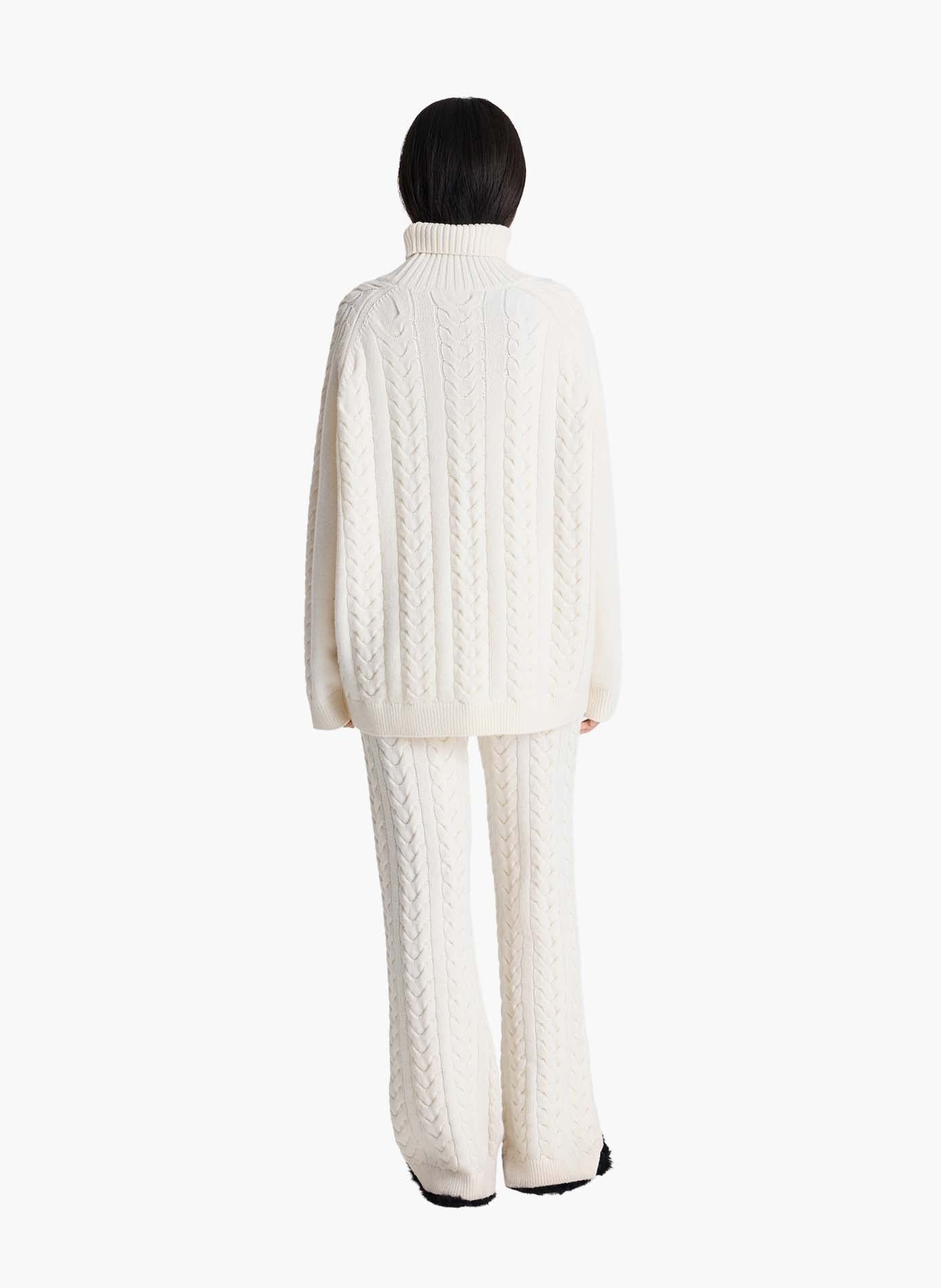 Pull elwena col roulé FUSALP Blanc