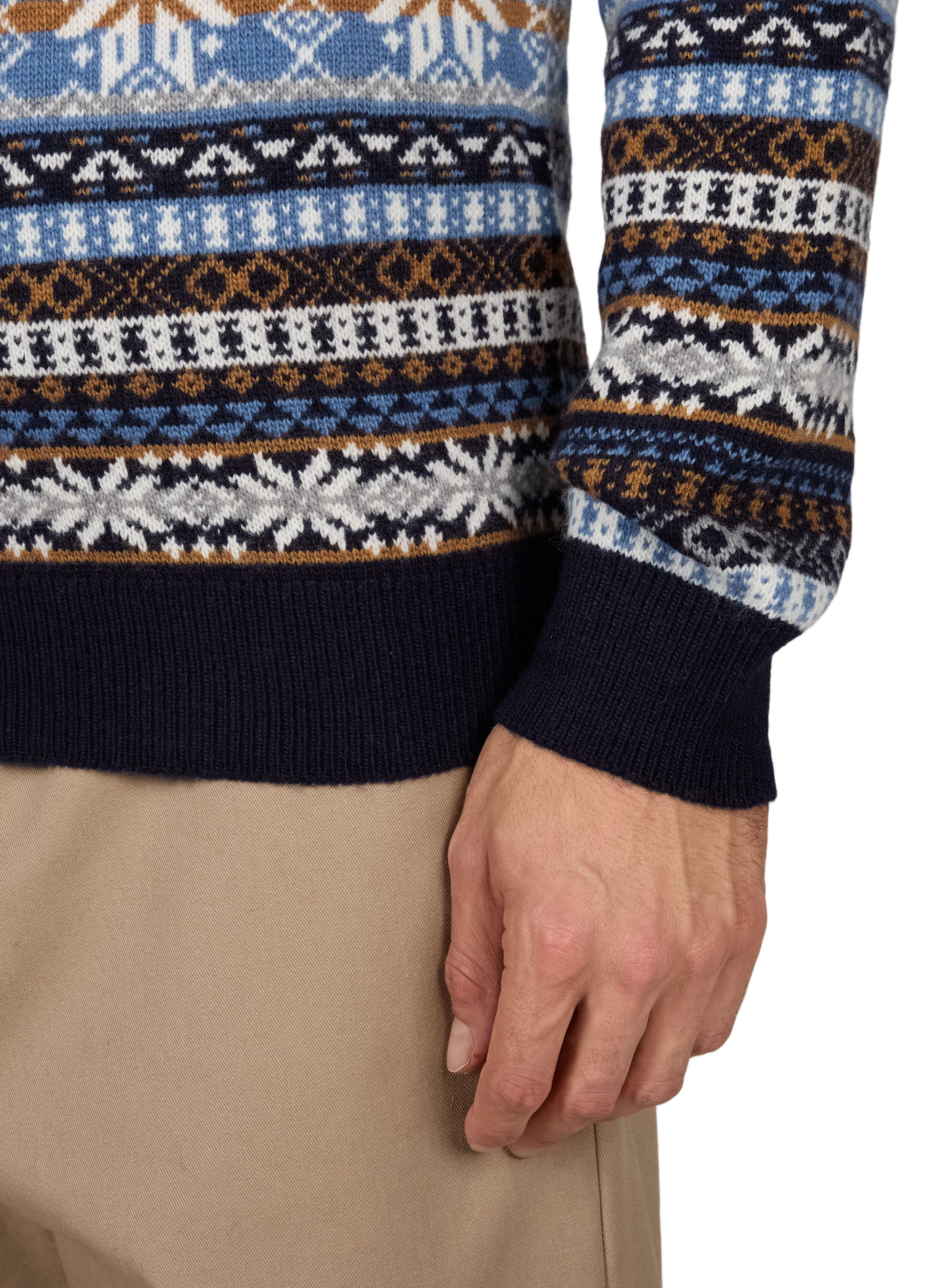 Wool-blend round-neck jumper GANT Blue